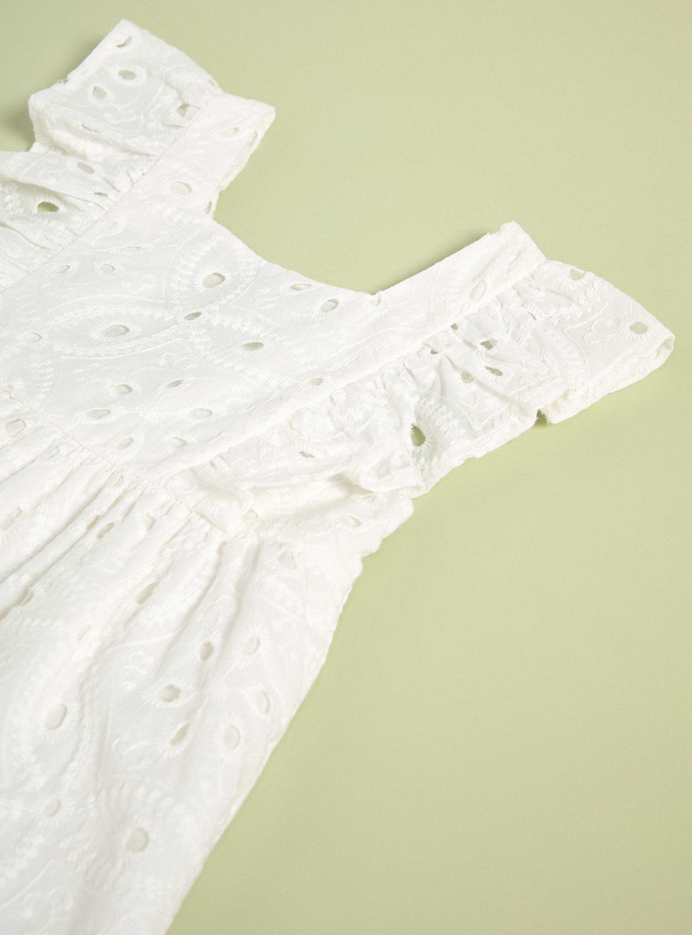 Vestido Encaje Broderie Inglés y Vuelos-2