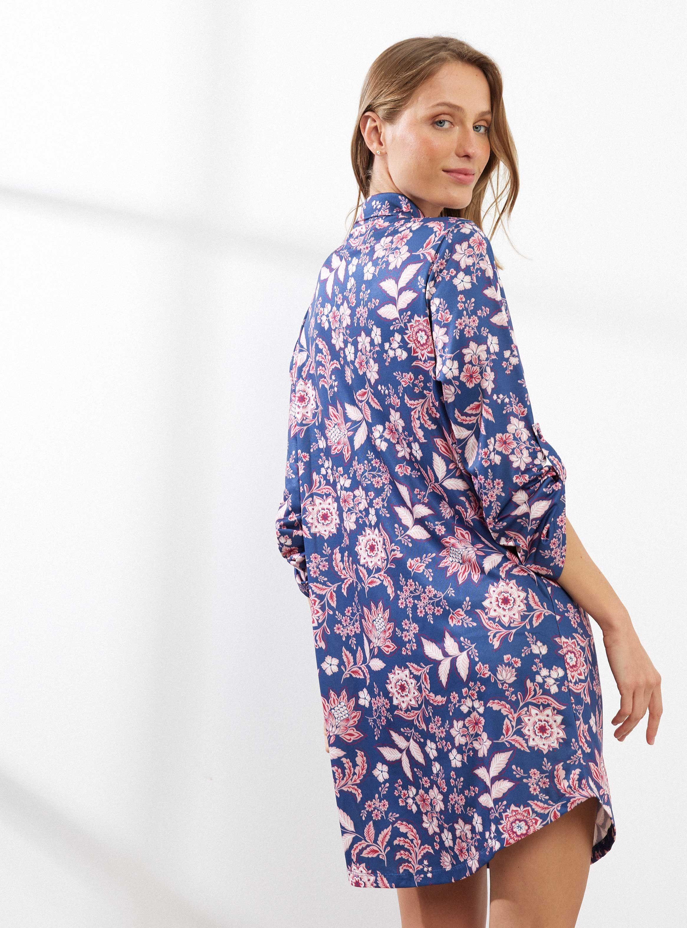 Camisa de Dormir Abotonado Full Print-1