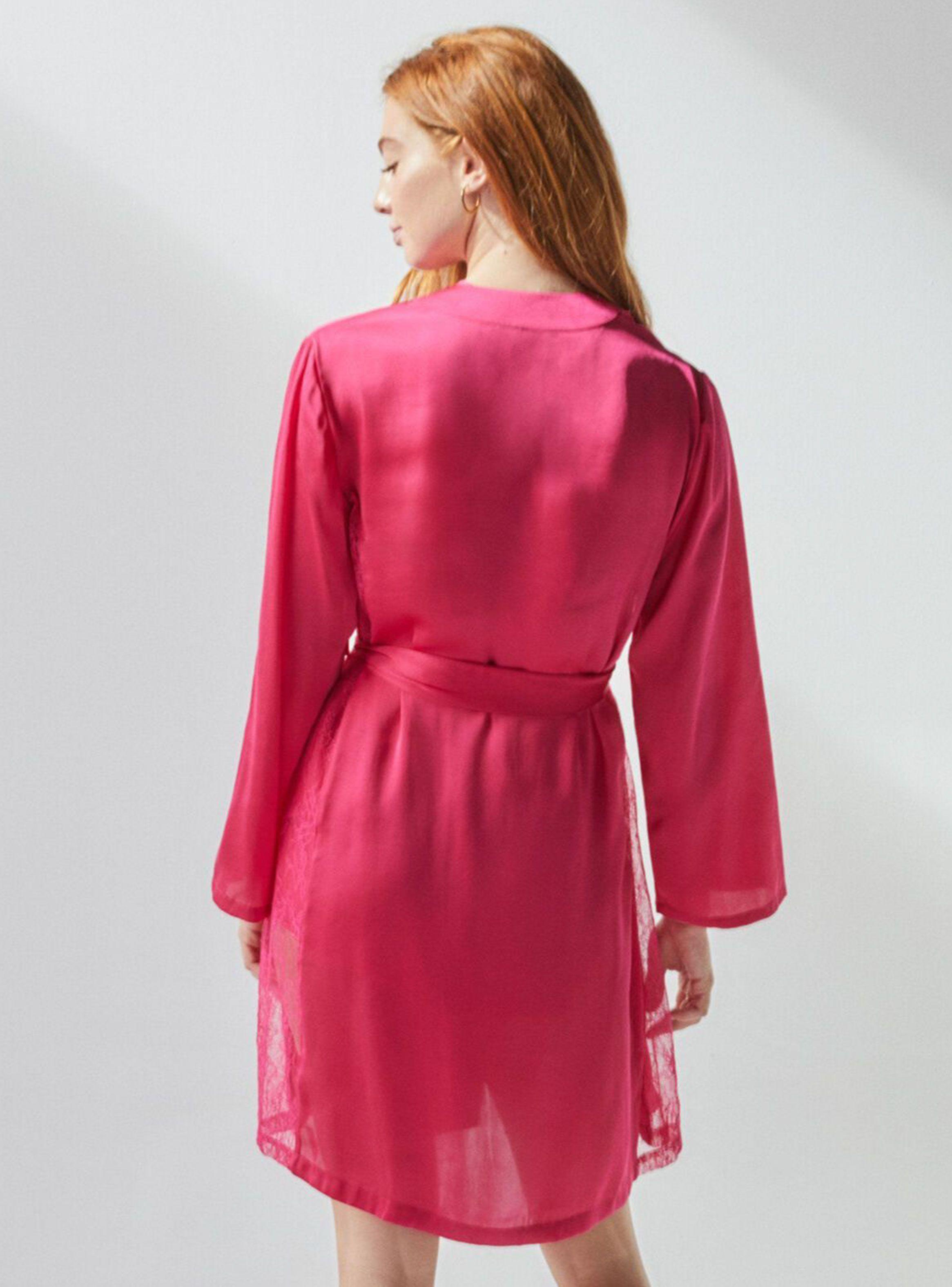 Bata Satén Encaje Fucsia-1