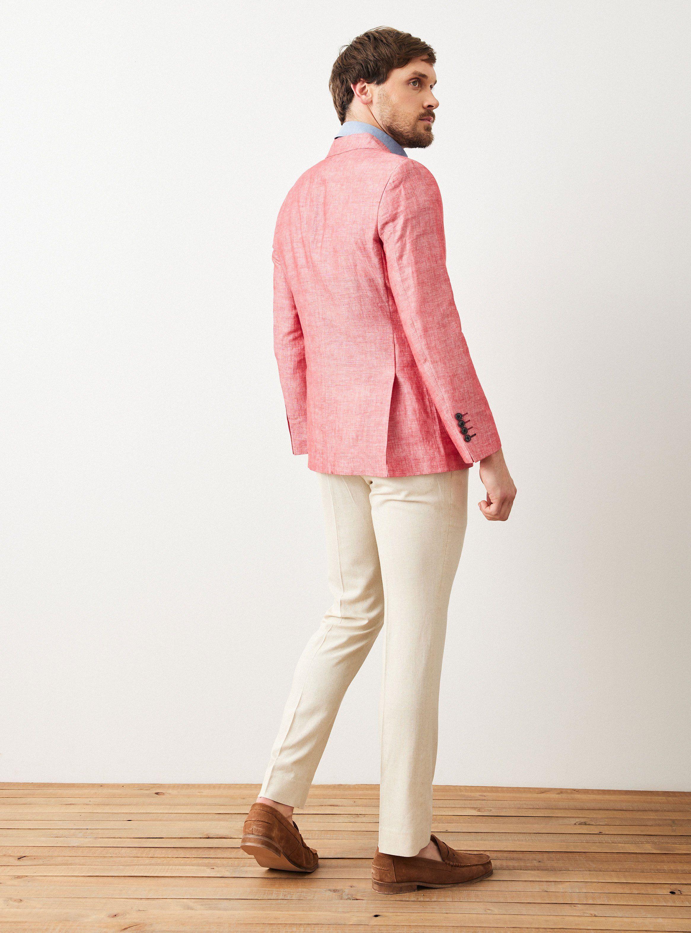 Vestón Recto Tela con Lino Slim Fit de Legacy