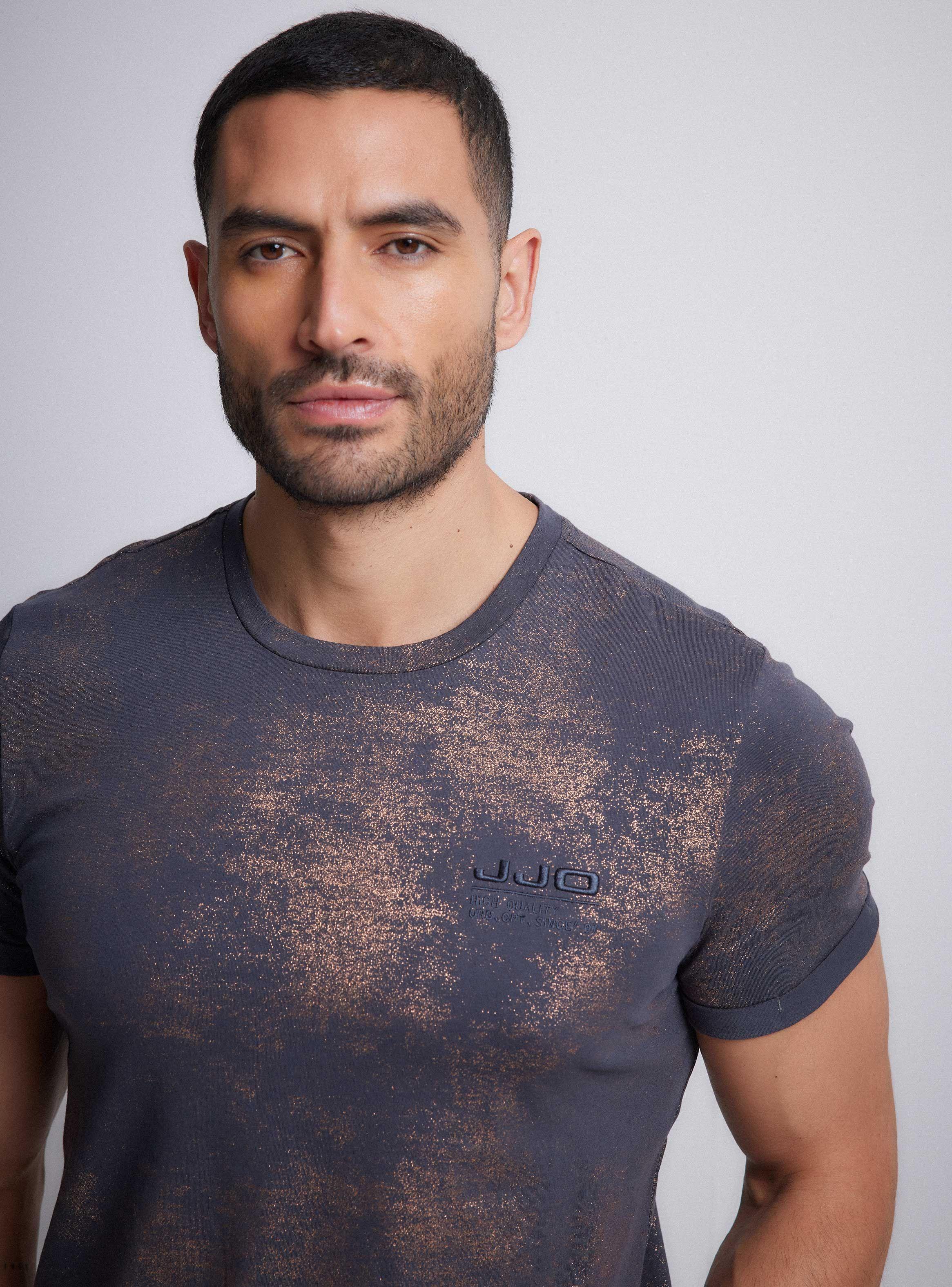 Polera Full Estampado Metalizado Cobre-2