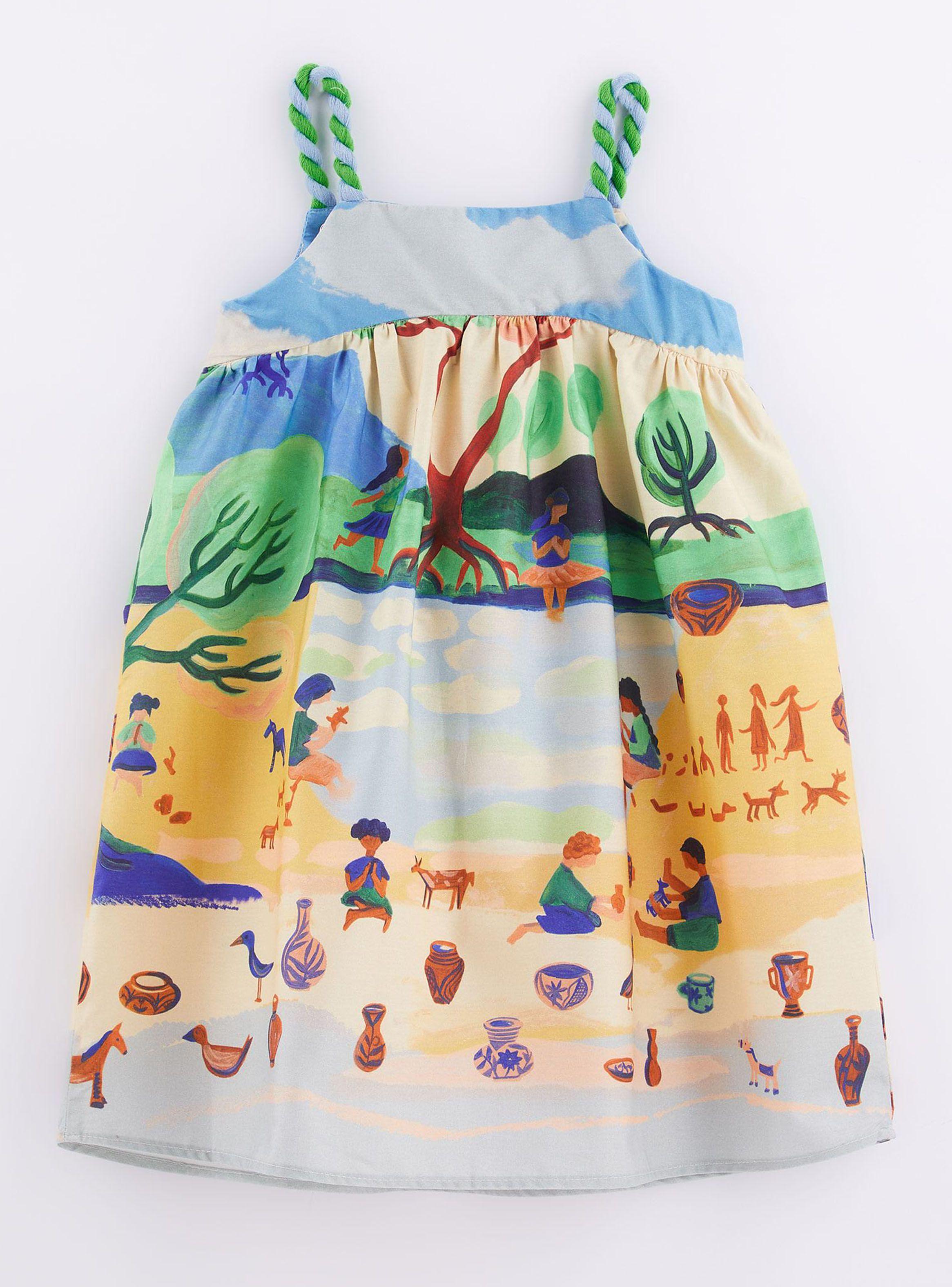 Vestido Niña con Ilustración de Paisaje-0