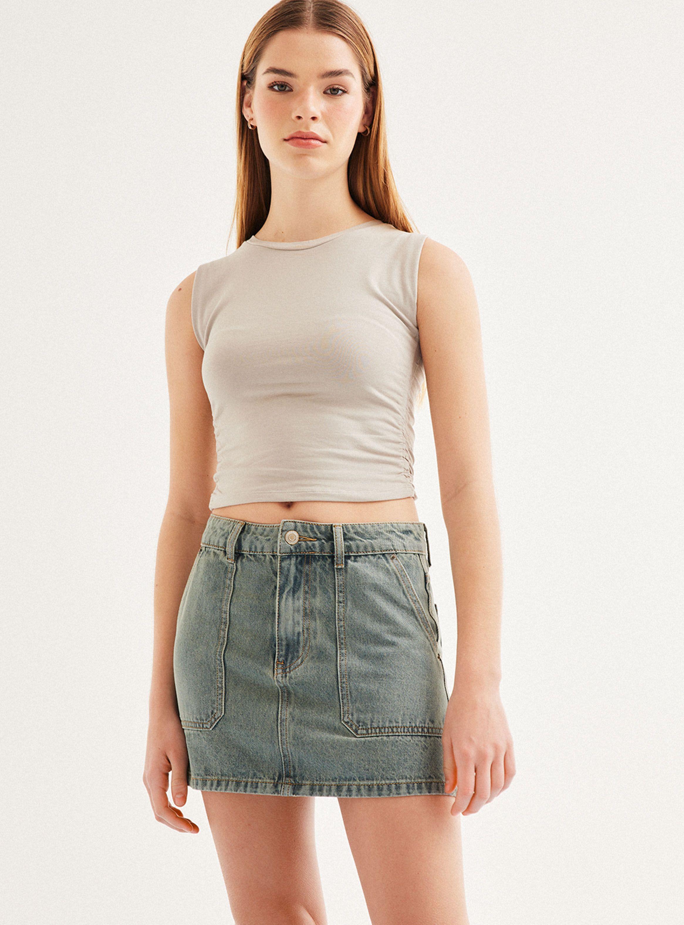 Falda Bolsillos Delanteros Carpintero-0