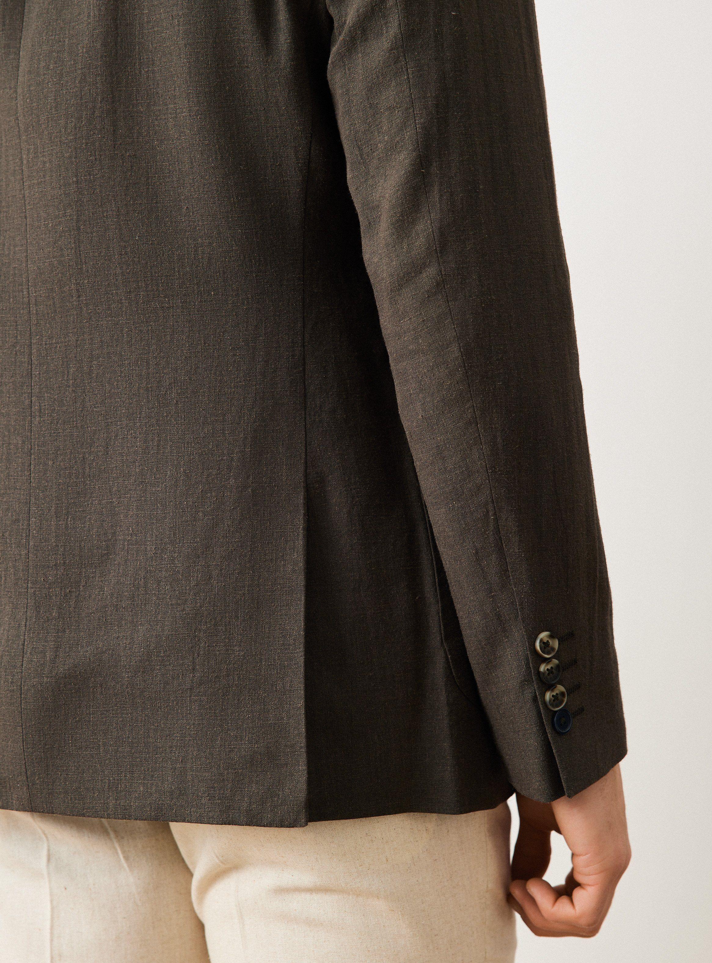 Vestón Recto Slim Fit 100 % Lino-3