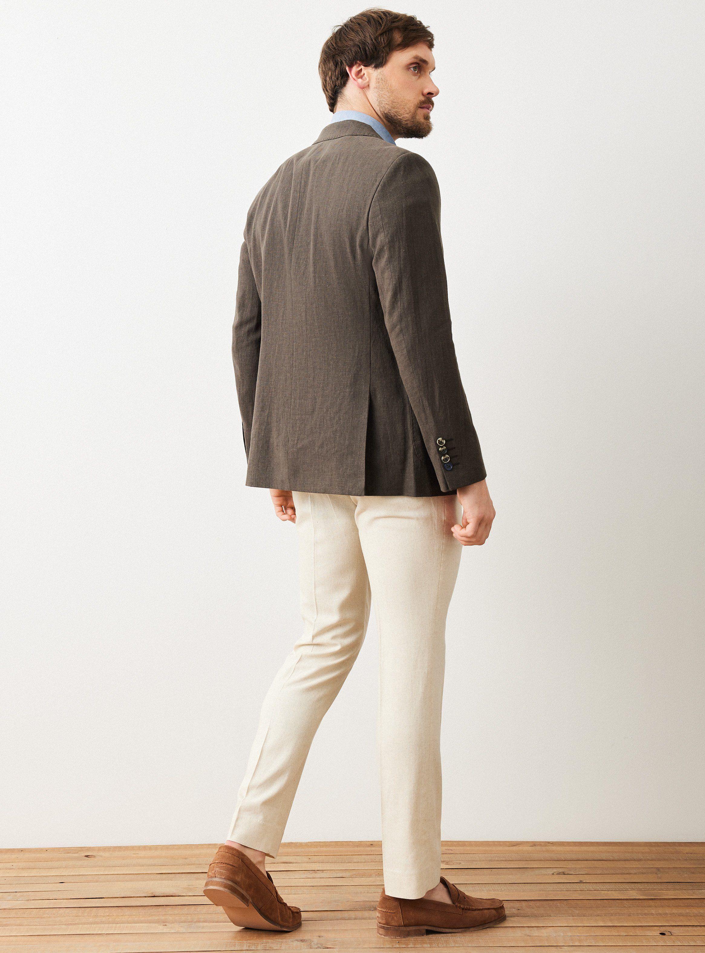 Vestón Recto Slim Fit 100 % Lino-5