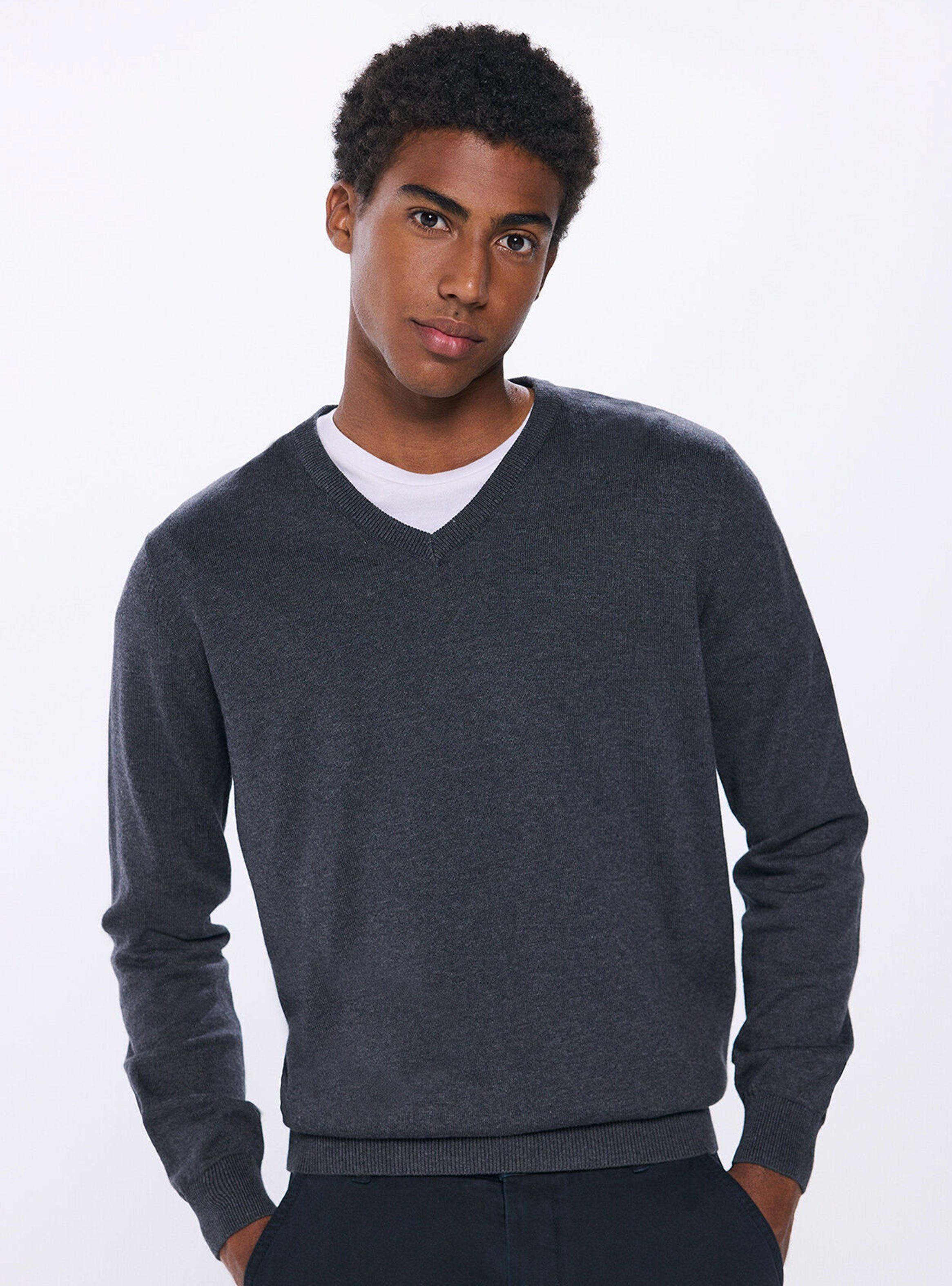 Sweater Básico Cuello Pico-0