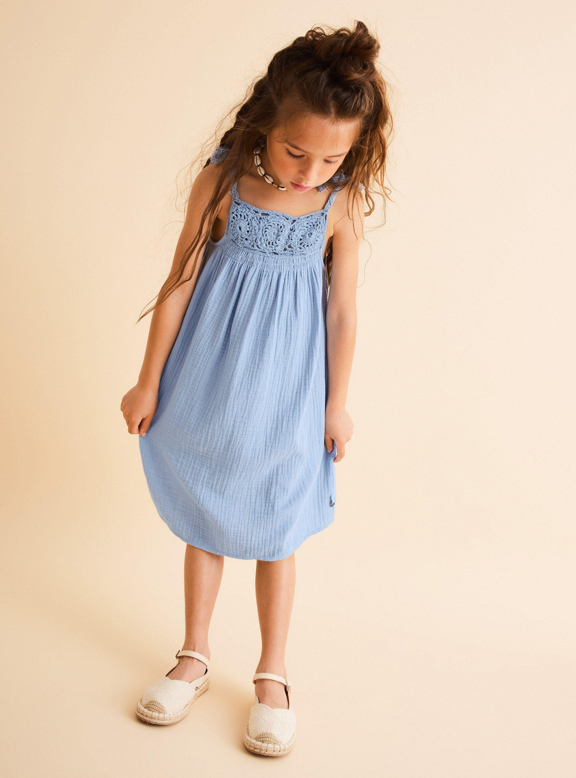 Vestido Muselina con Crochet-0