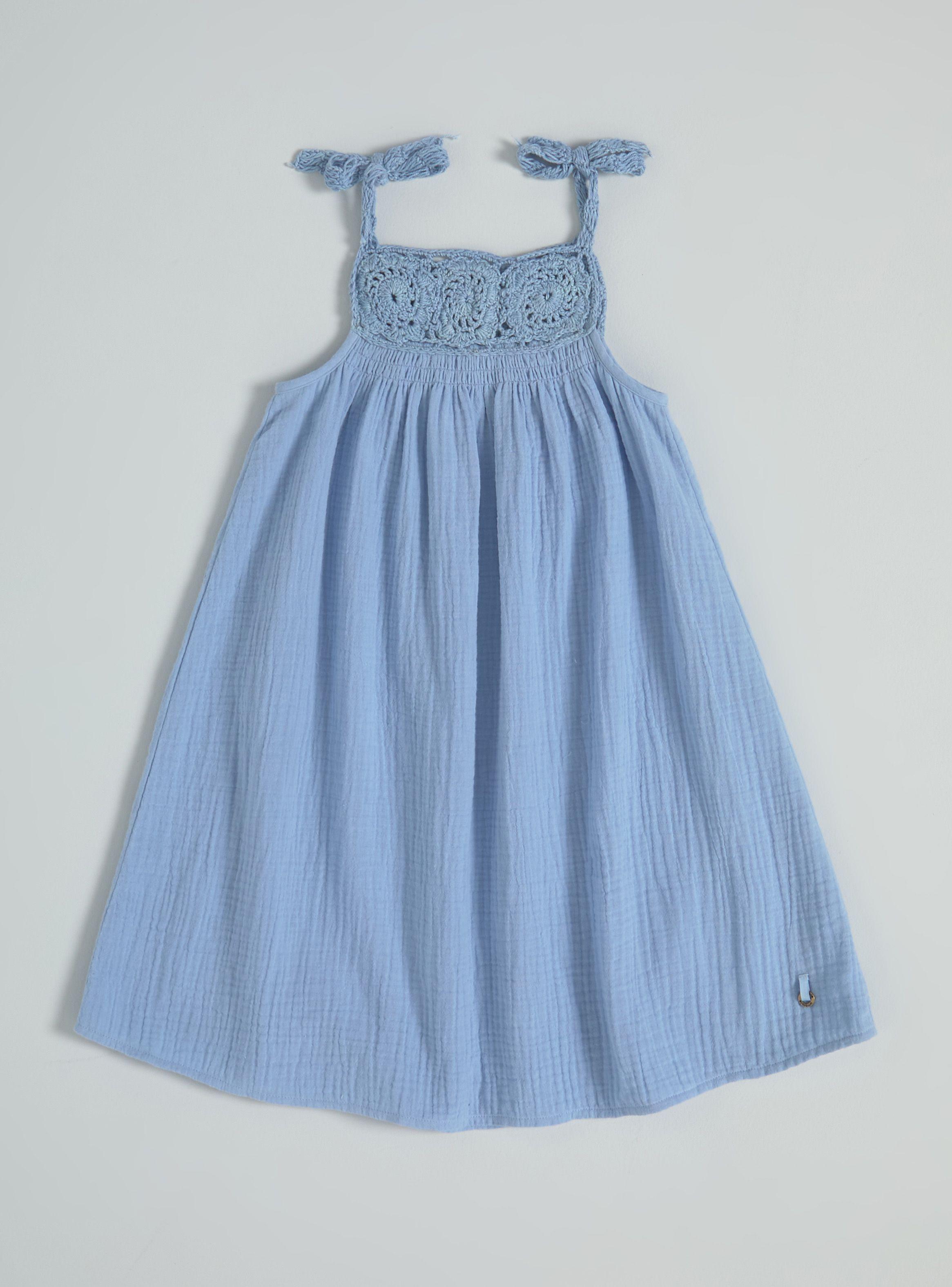 Vestido Muselina con Crochet-2