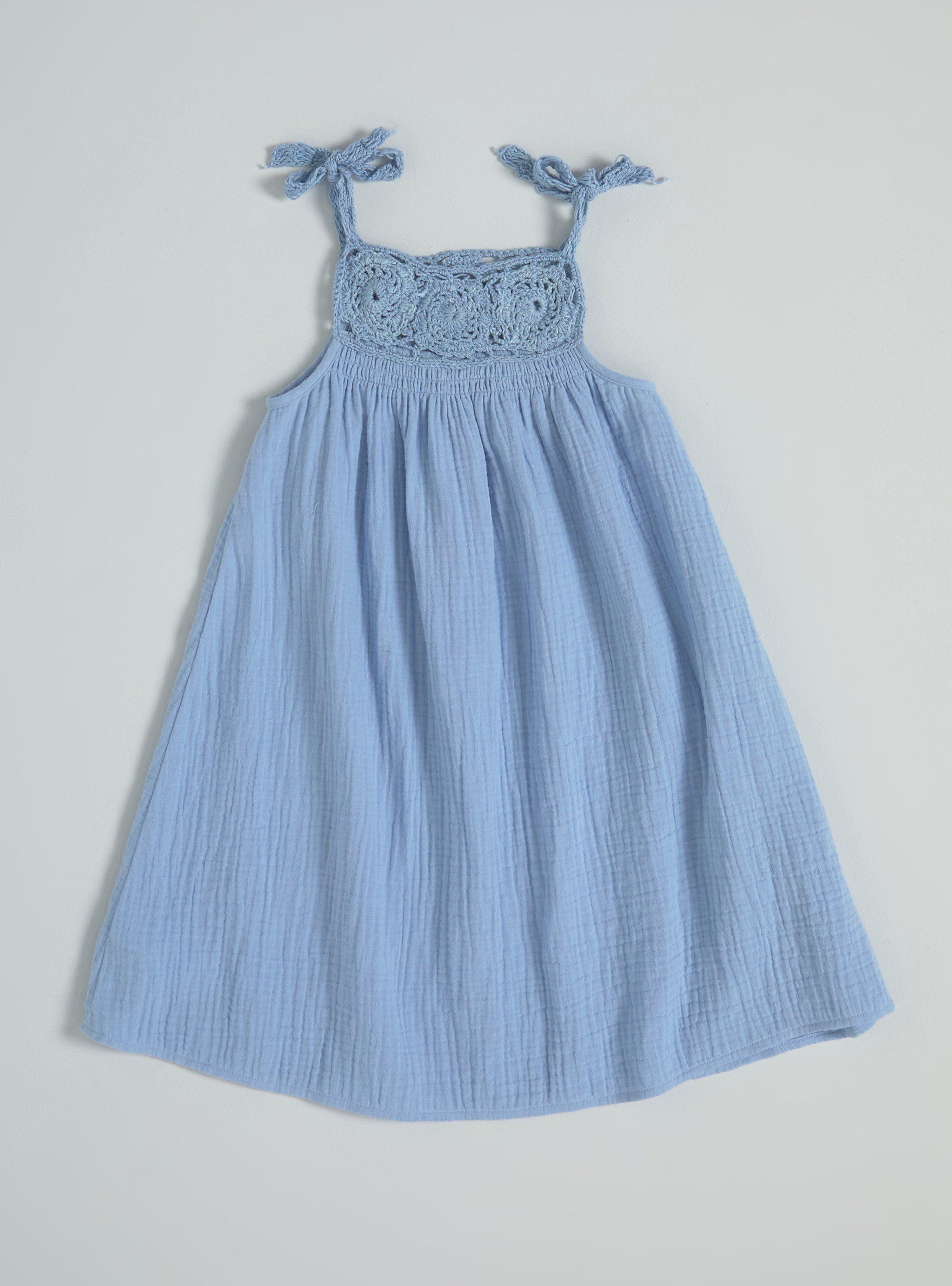 Vestido Muselina con Crochet-3