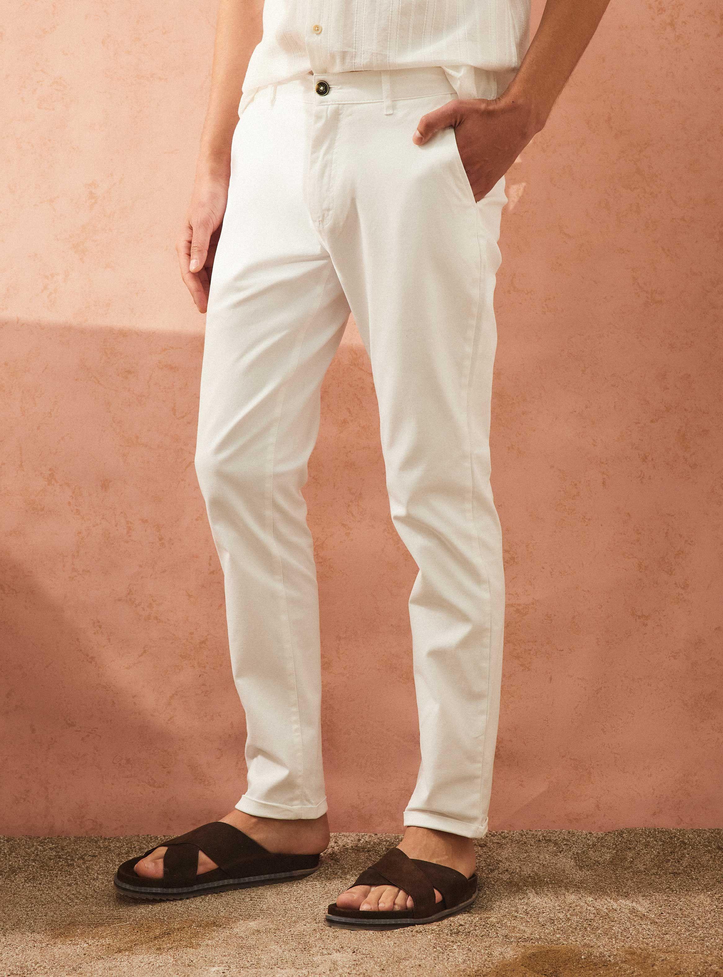 Pantalón Clásico Blanco-0