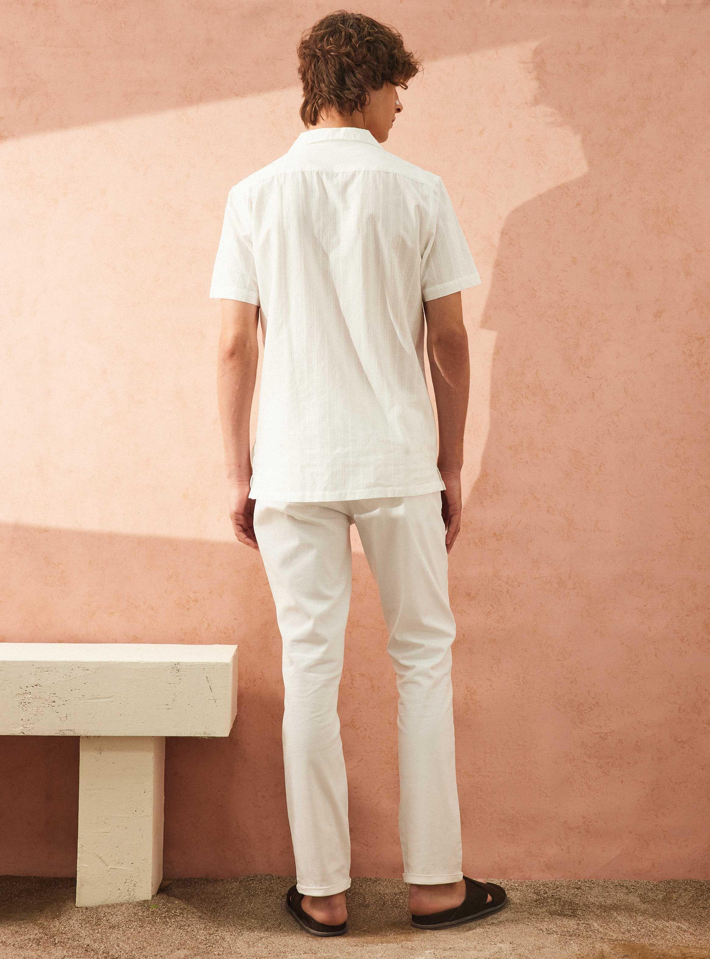 Pantalón Clásico Blanco-5