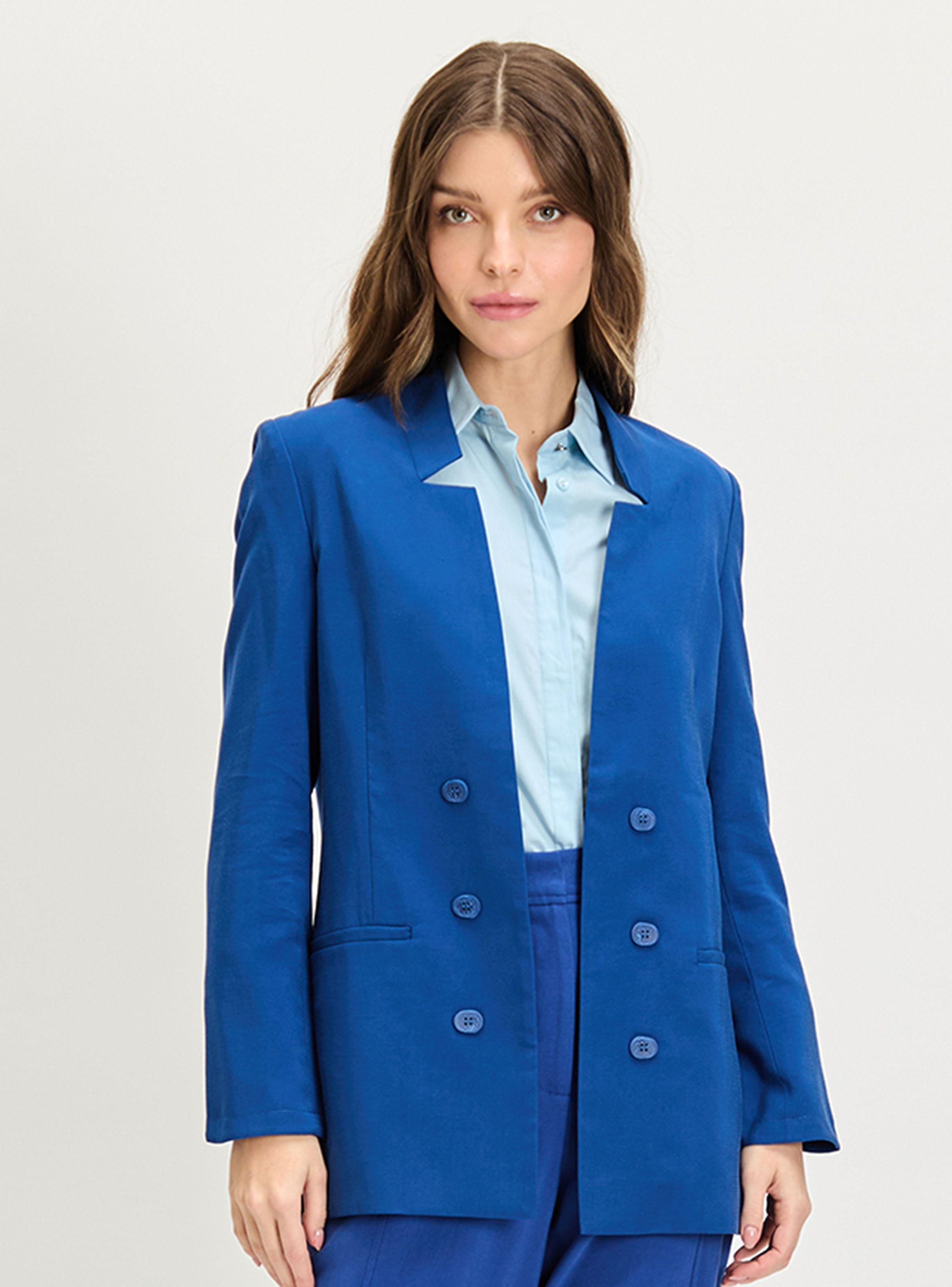 Blazer Liso Manga Larga Diseño Regular-0