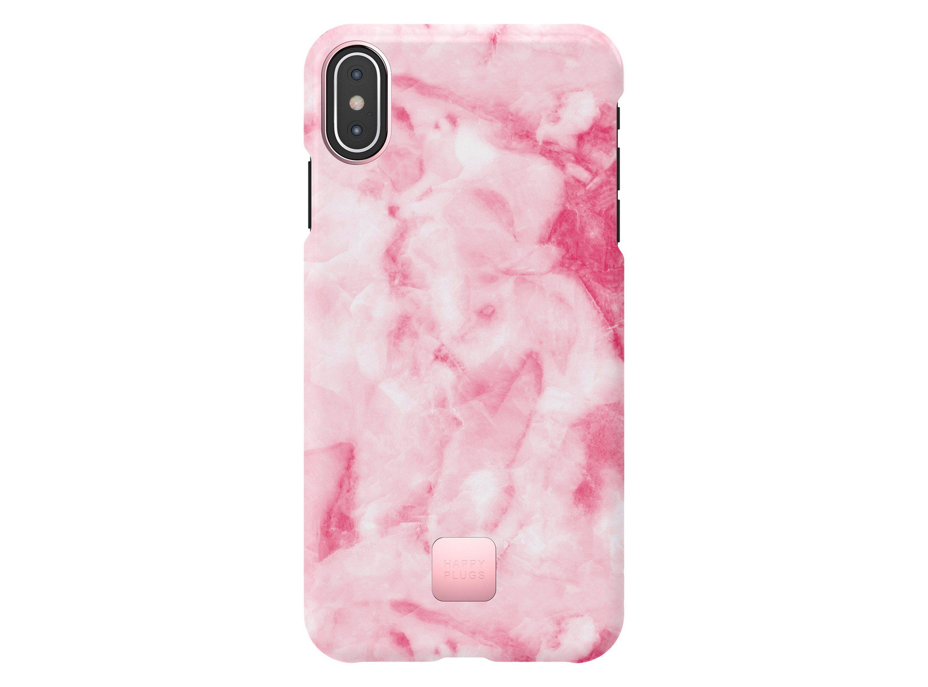 Carcasa Happy Plugs para iPhone XS MAX Mármol Rosa-0