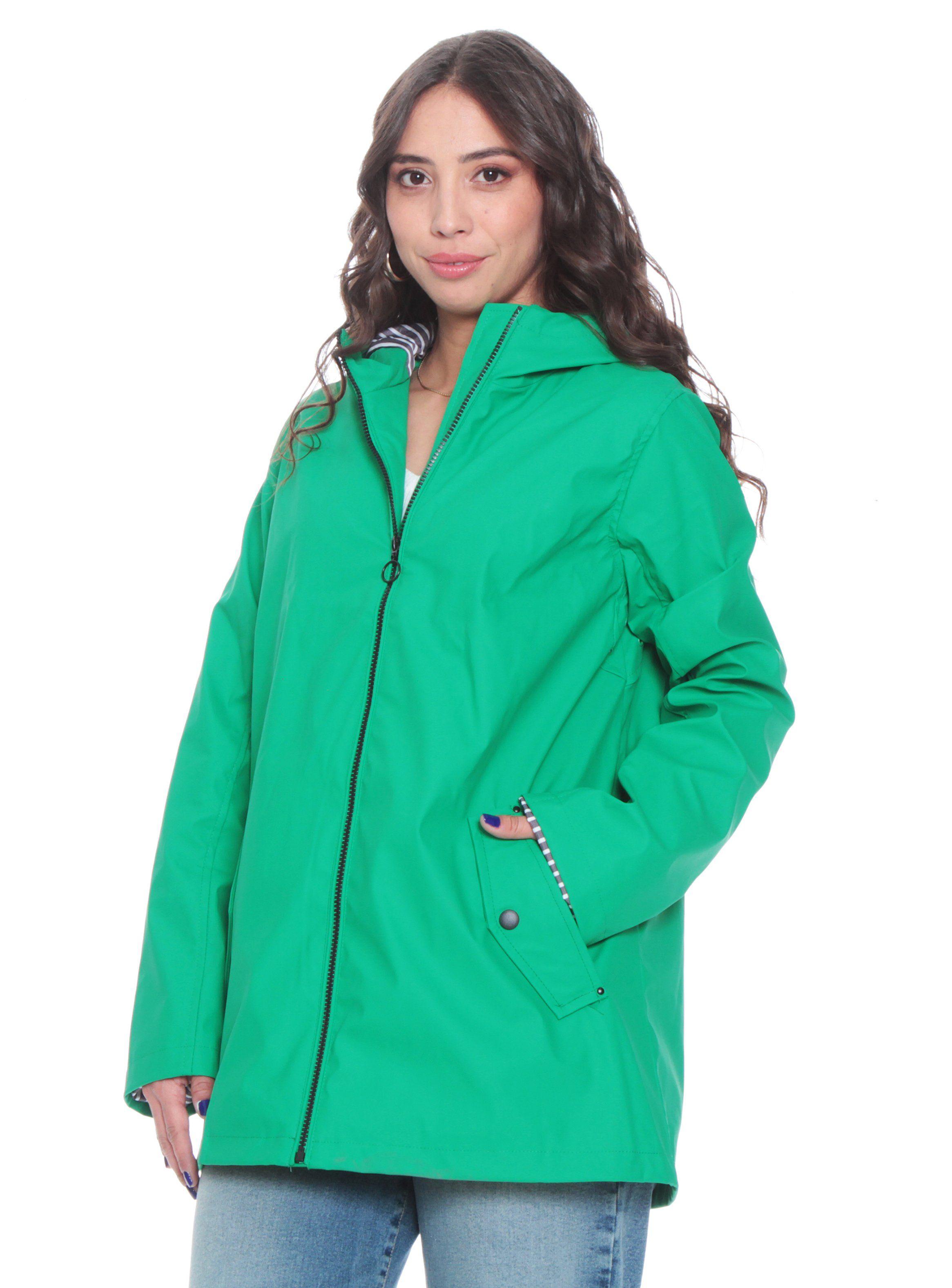 Chaqueta Impermeable Manga Larga con Capucha-0