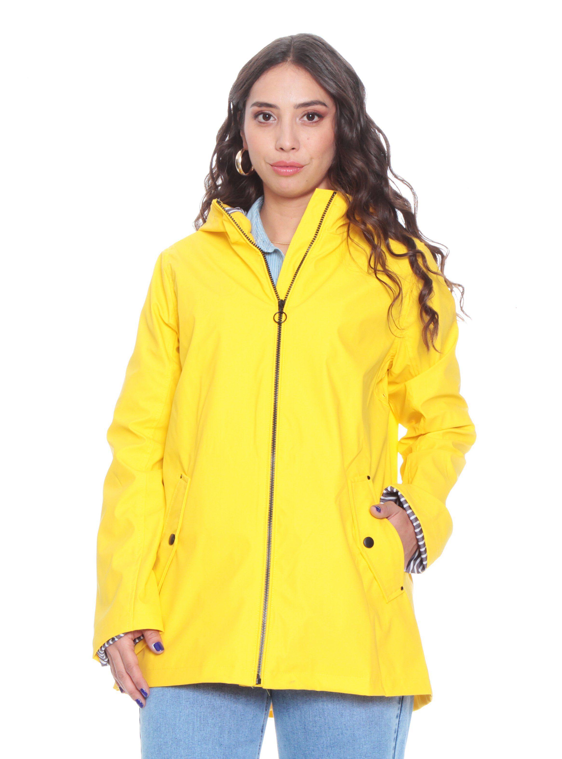 Chaqueta Impermeable Manga Larga con Capucha-0