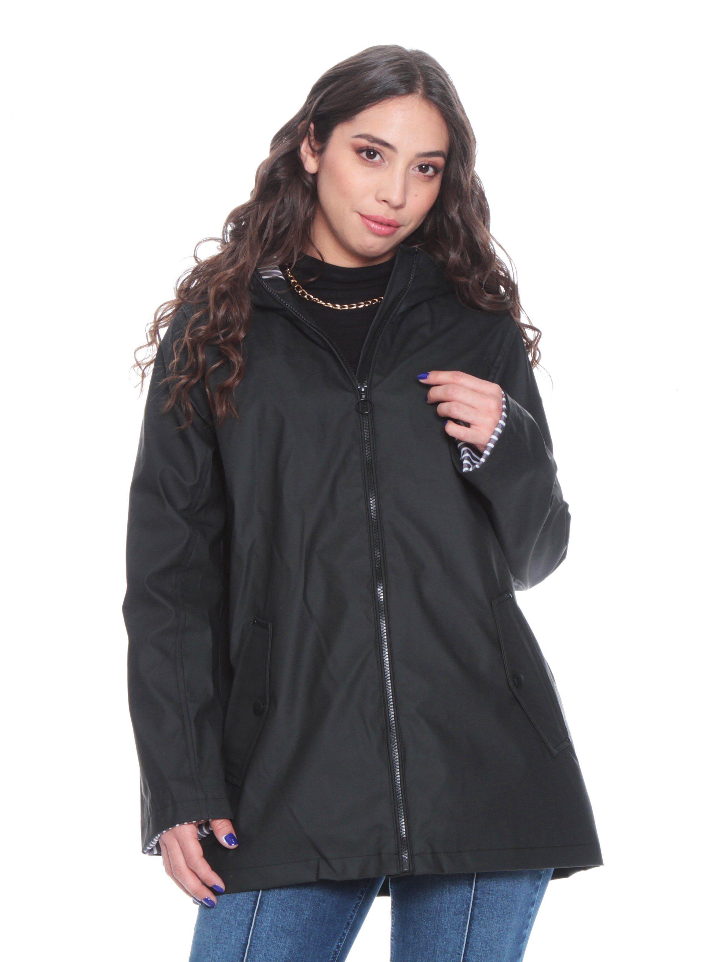 Chaqueta Impermeable Manga Larga con Capucha-0