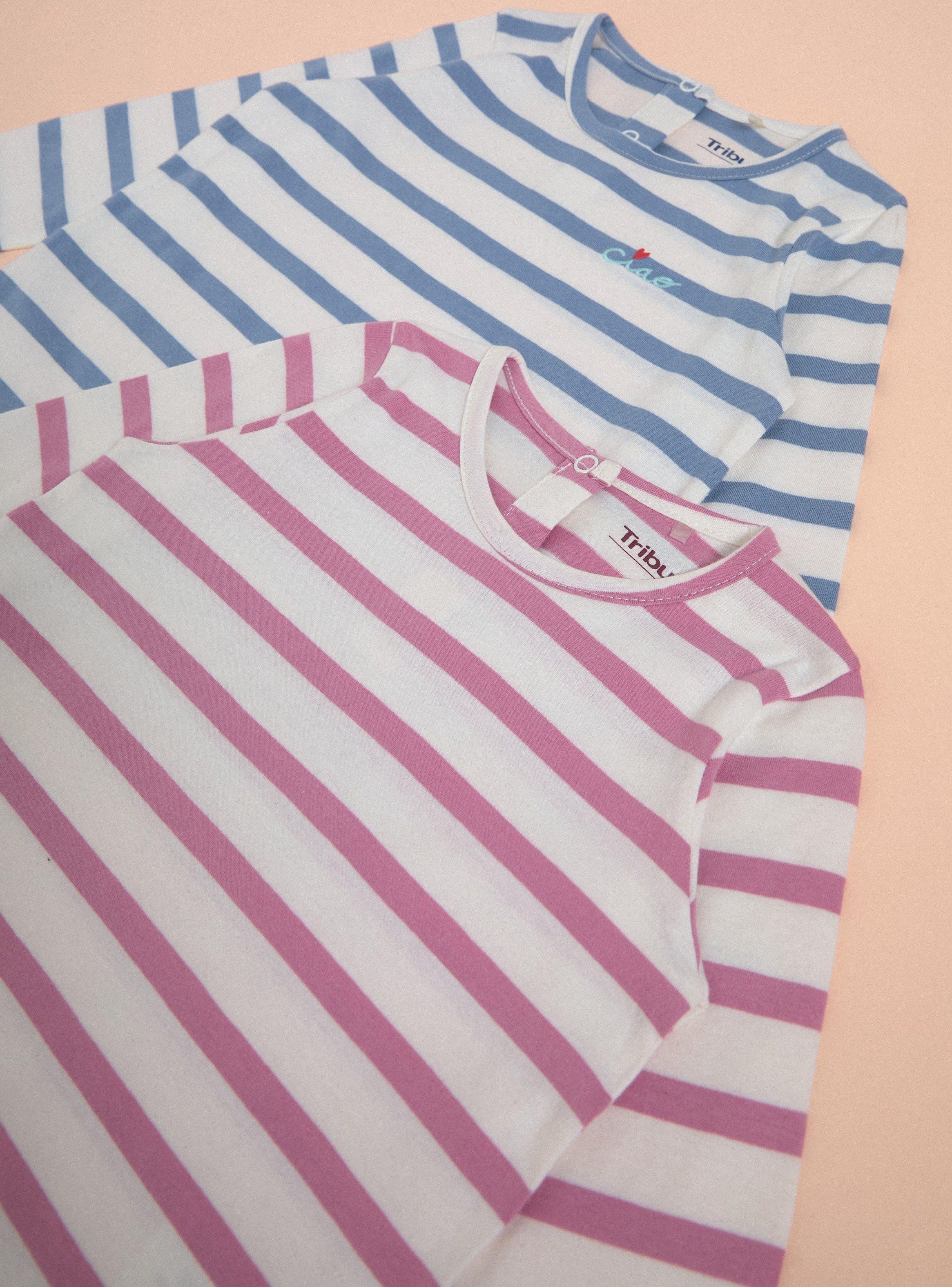 Polera Bipack Rayadas con Pequeño Bordados-2