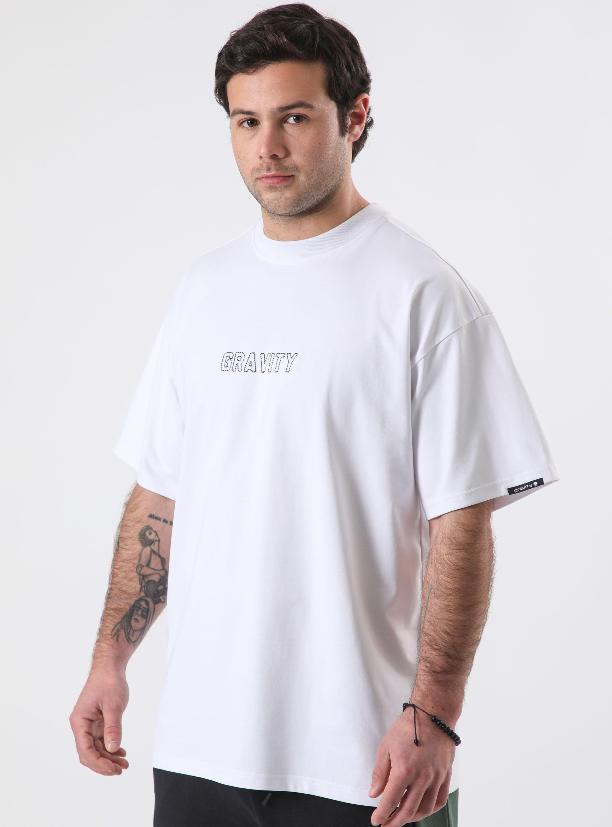 Polera Overisize Gruesa con Bordado Gravity-0