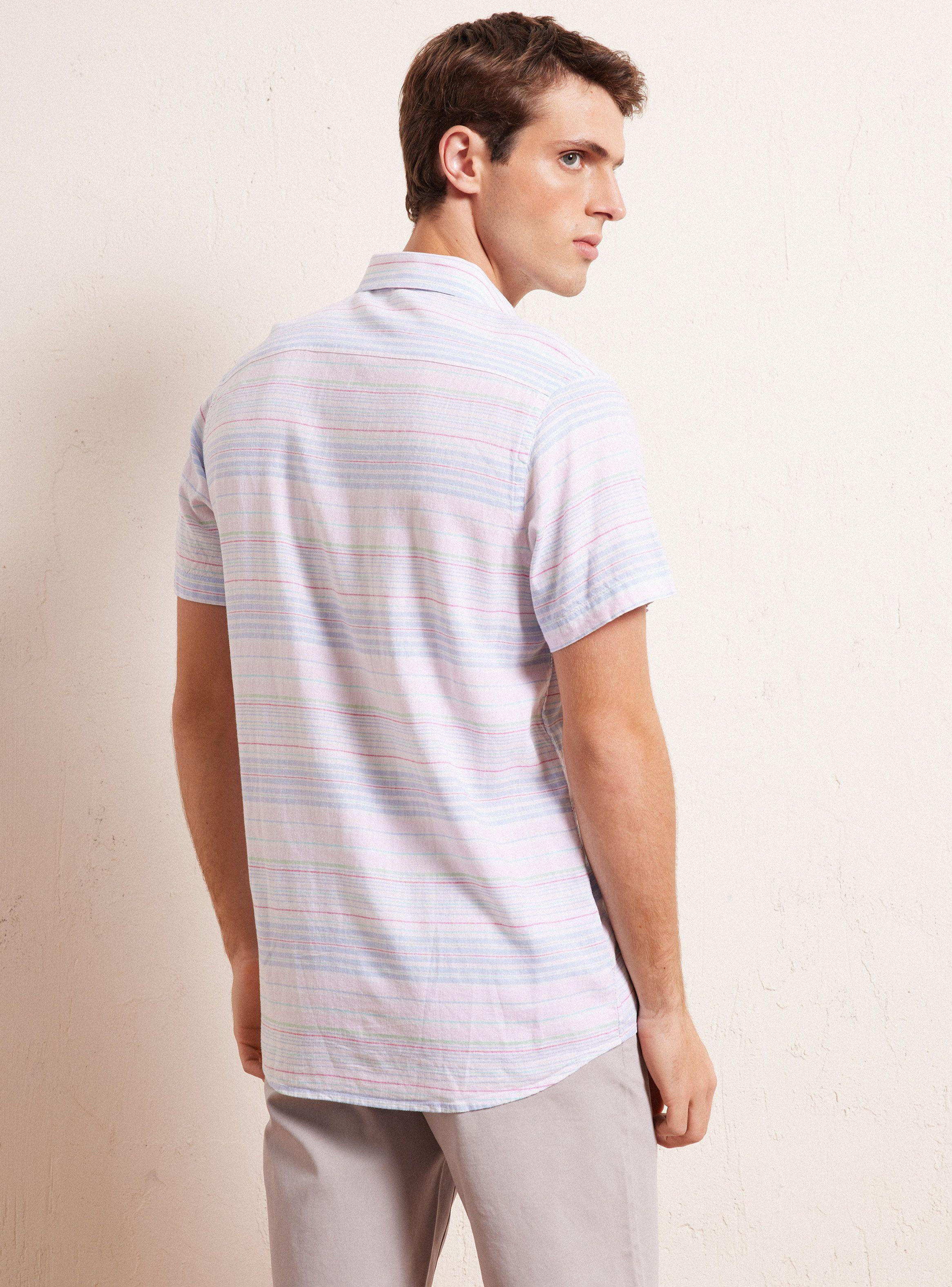 Camisa Manga Corta Rayada-1