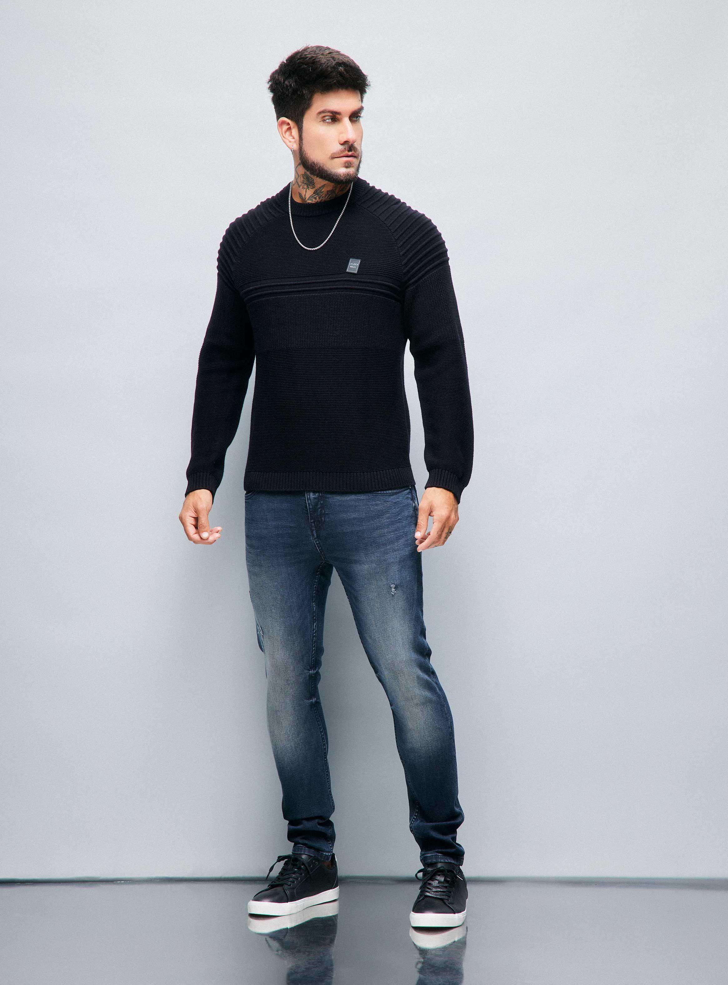 Sweater Multipunto con Lavado Ácido-4