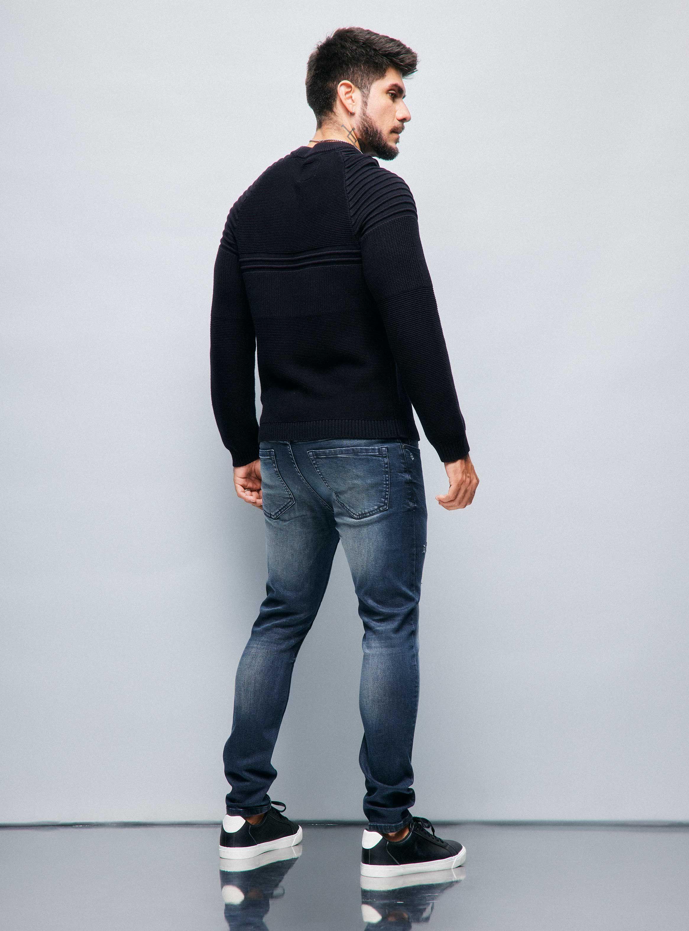 Sweater Multipunto con Lavado Ácido-5