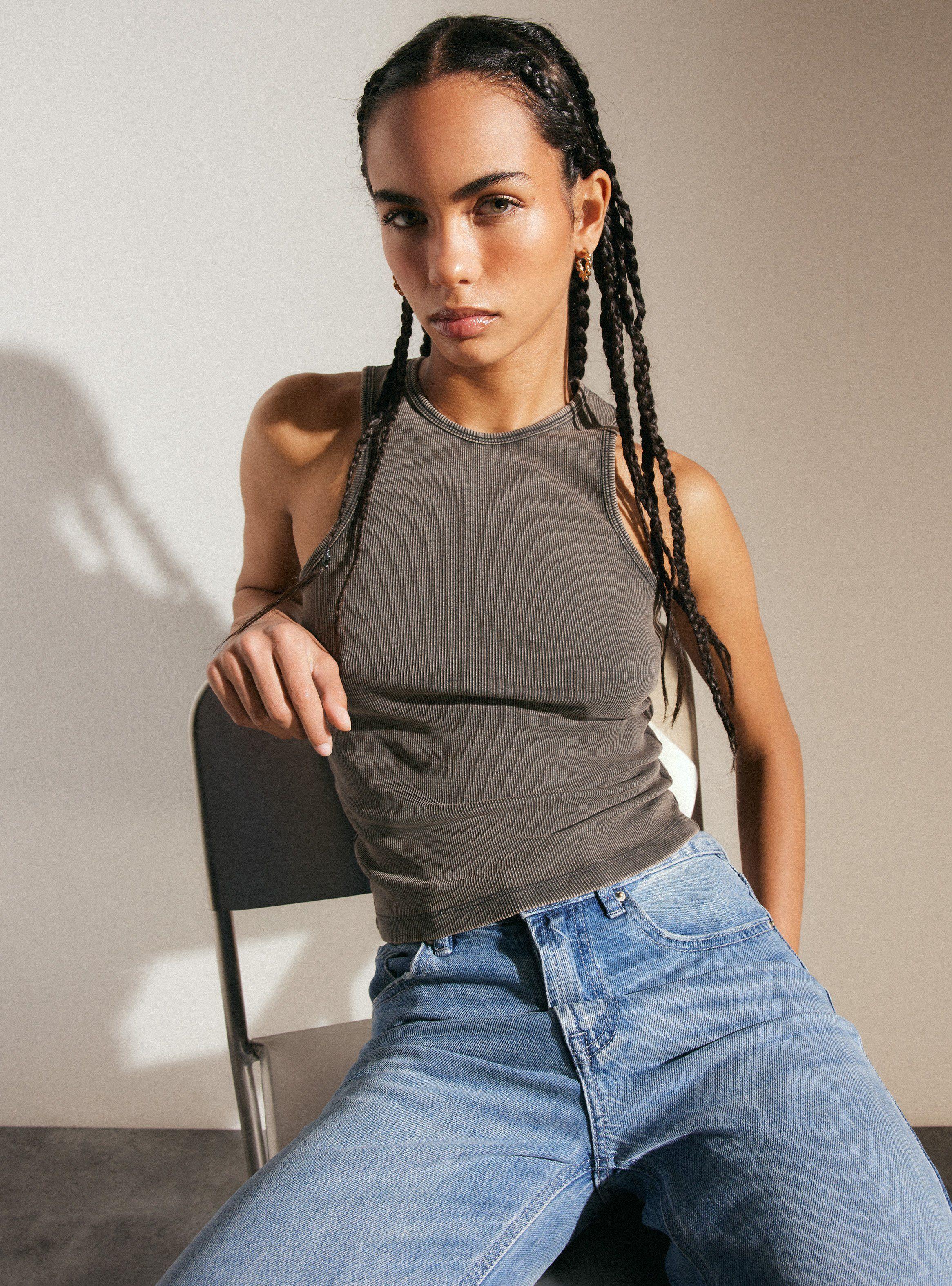 Polera Sudadera Tela Acanalada-0