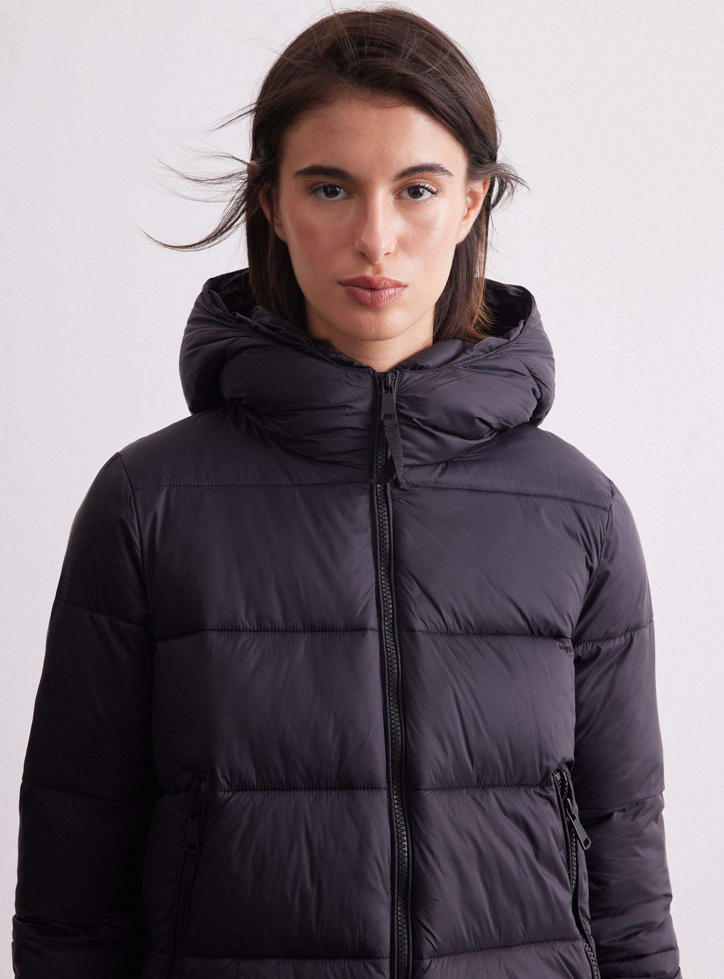 Parka Acolchada Básica Con Gorro-2