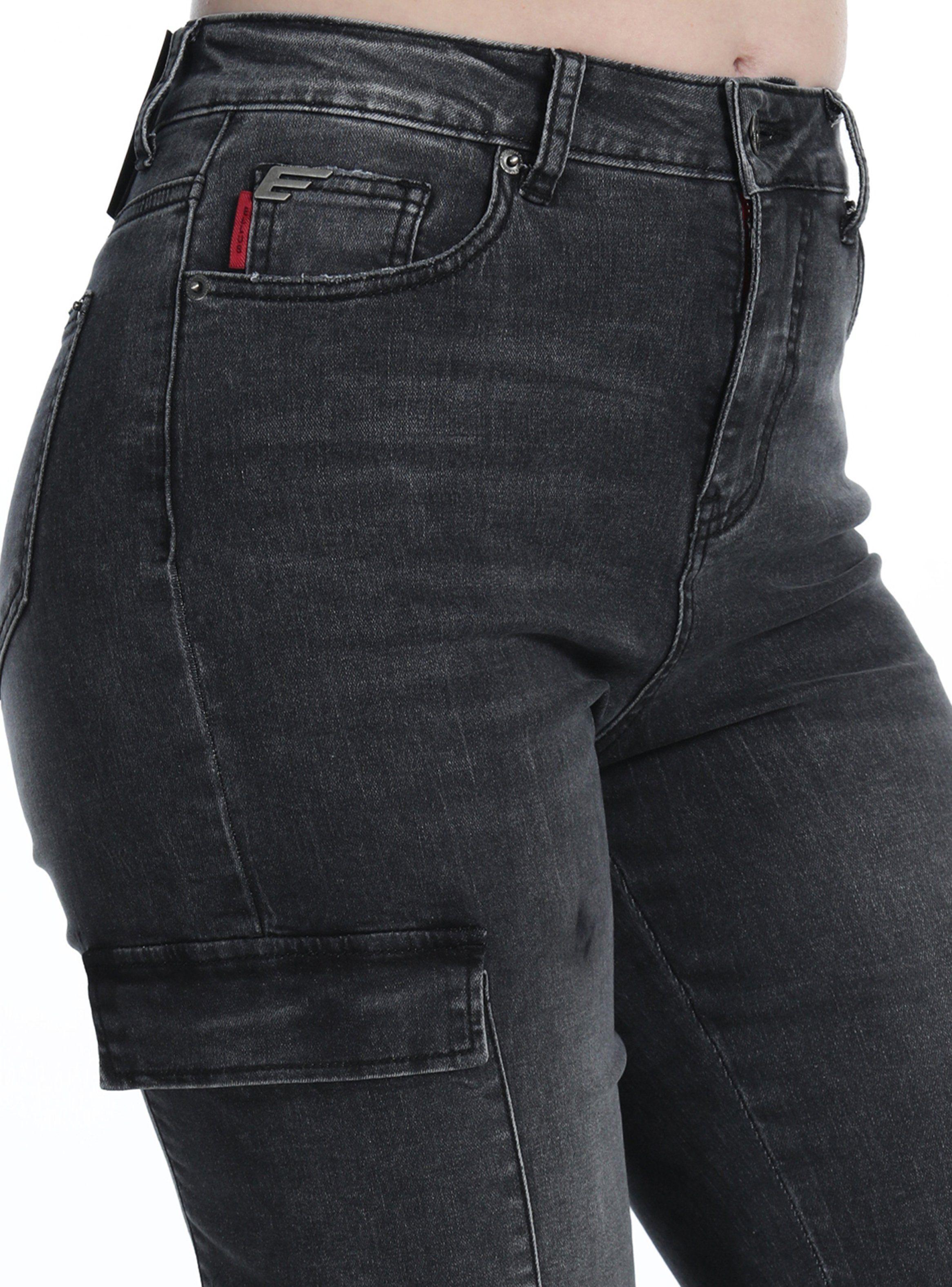 Jeans Cargo Washed Black-2
