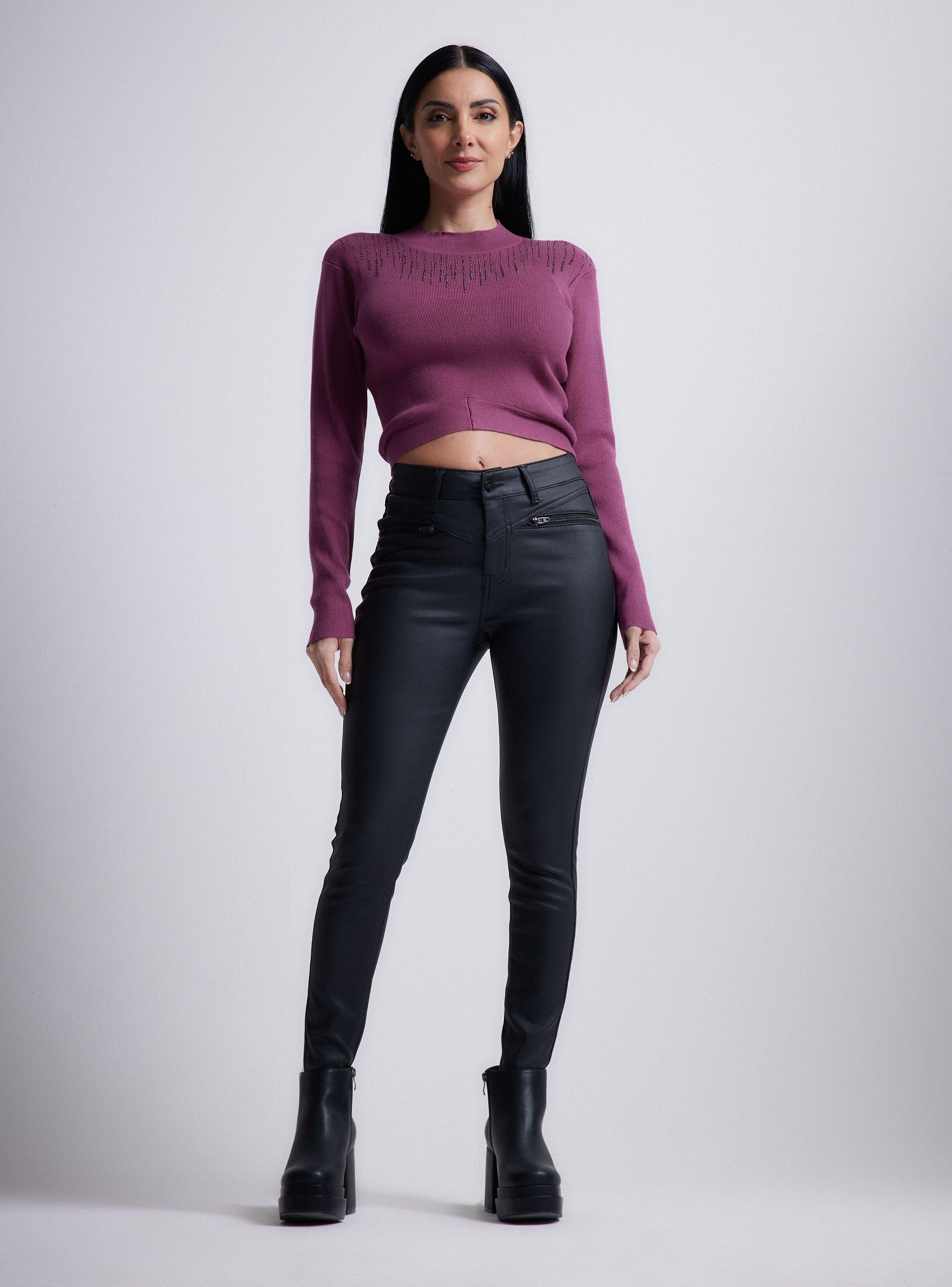 Jeans Engomado Bolsillos con Cierre-4