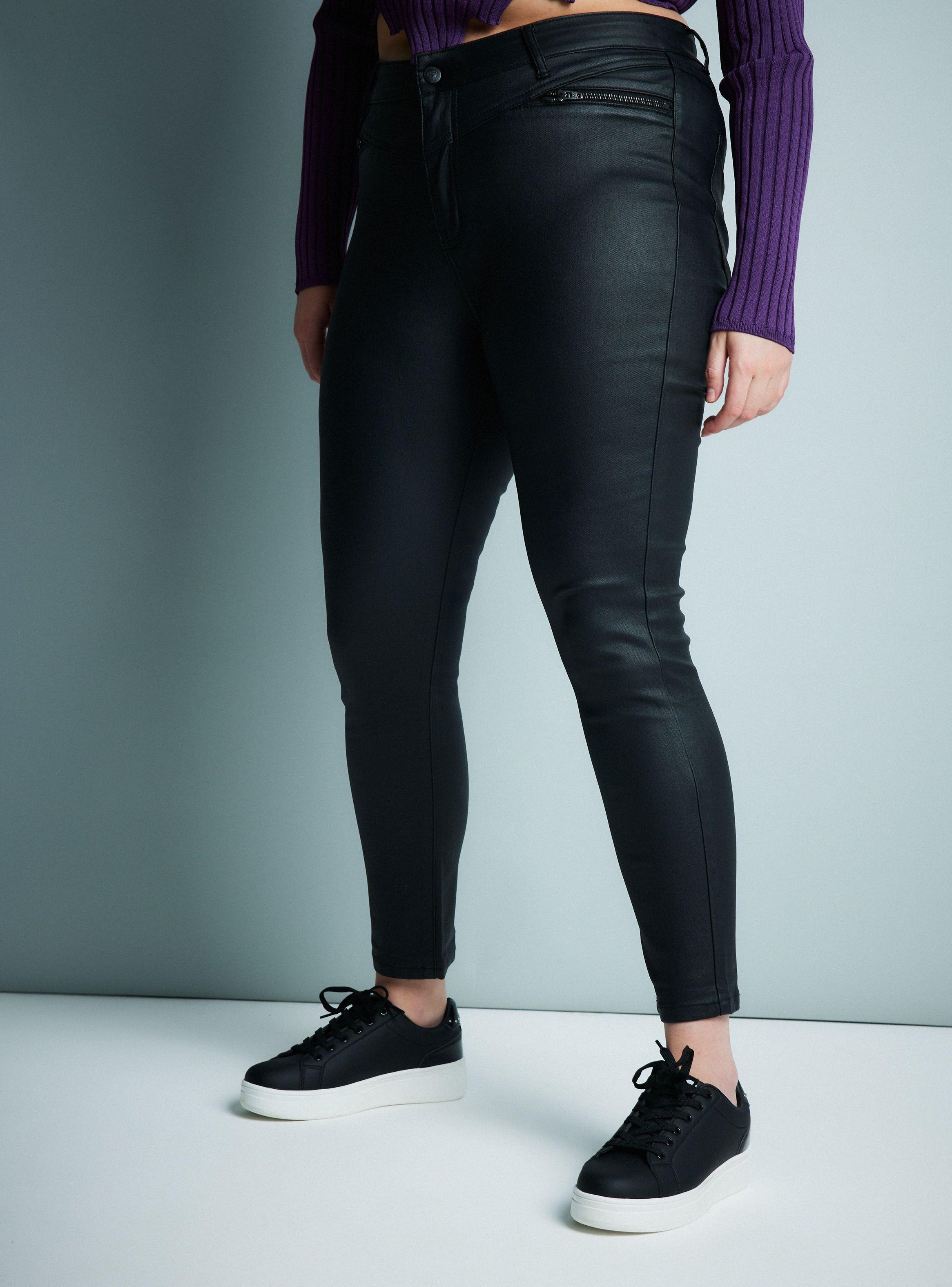Jeans Engomado Bolsillos con Cierre-6