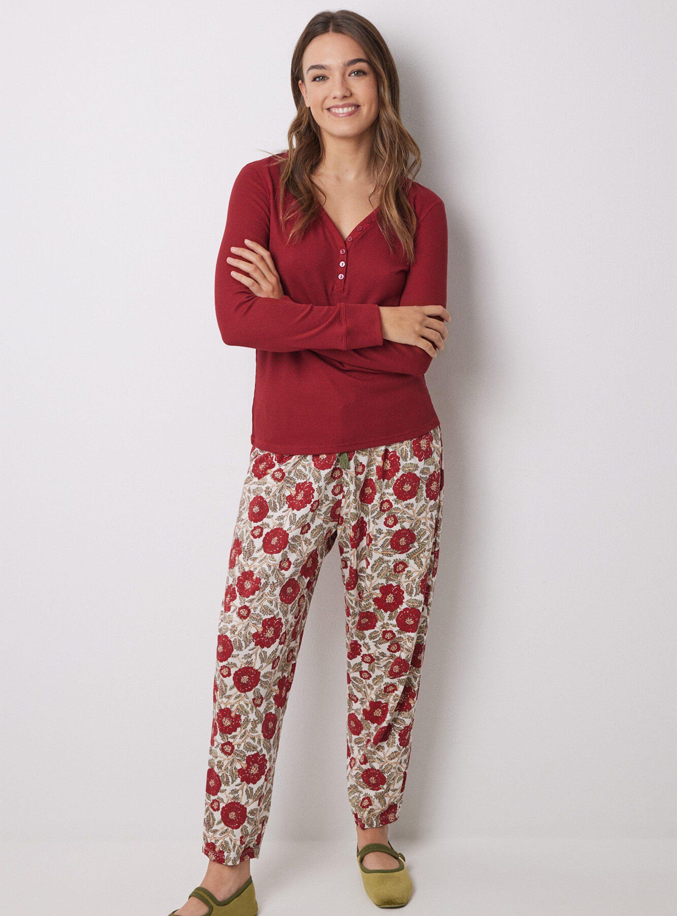 Pantalón Pijama Flores Algodón-3