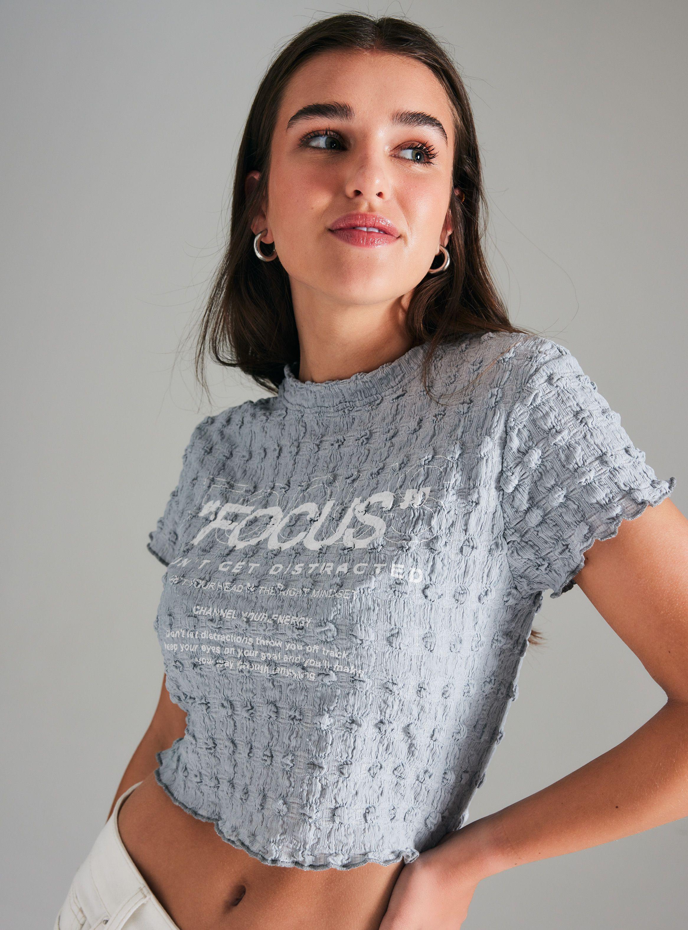Polera Textura Front Print-2