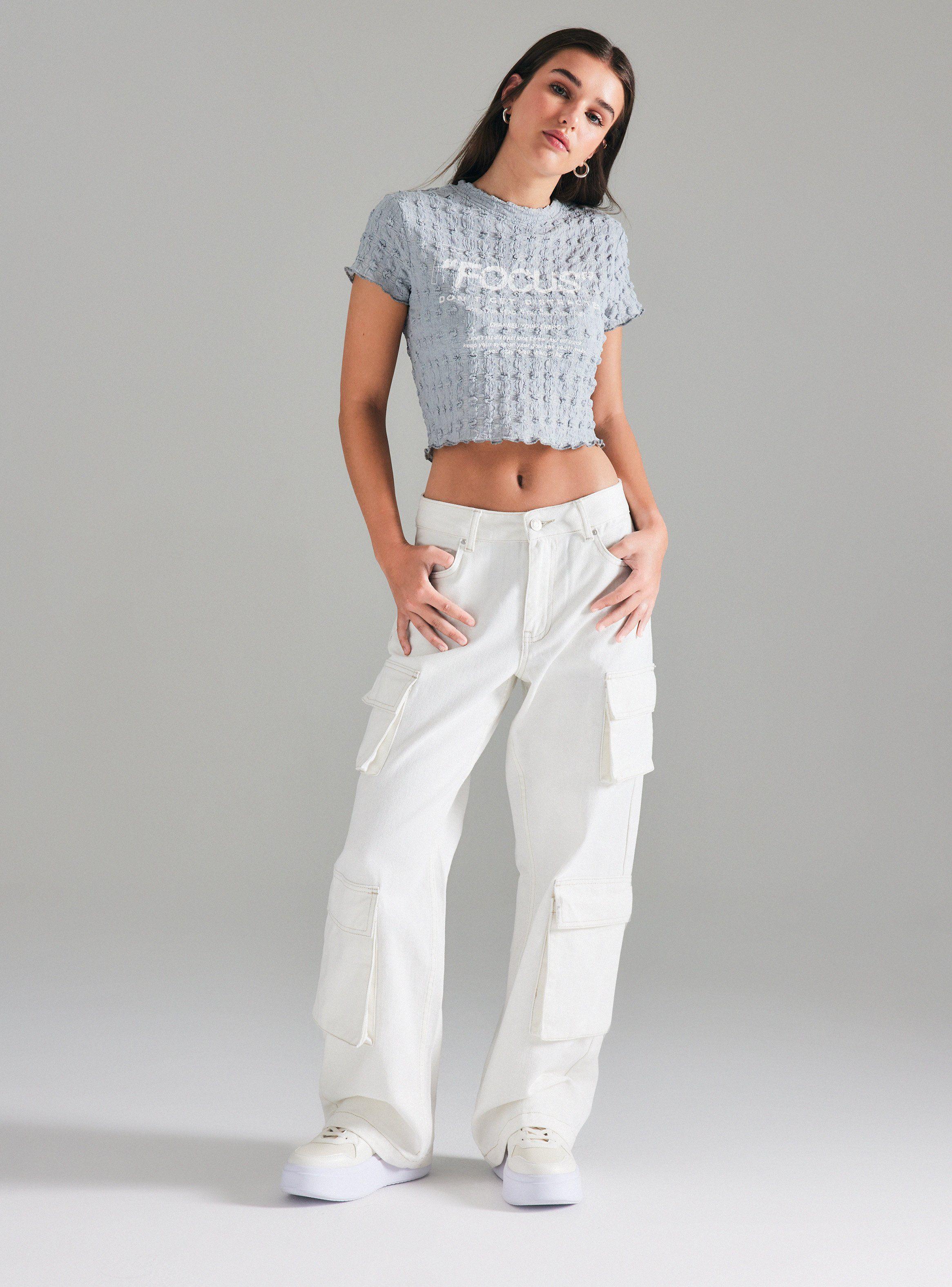 Polera Textura Front Print-4