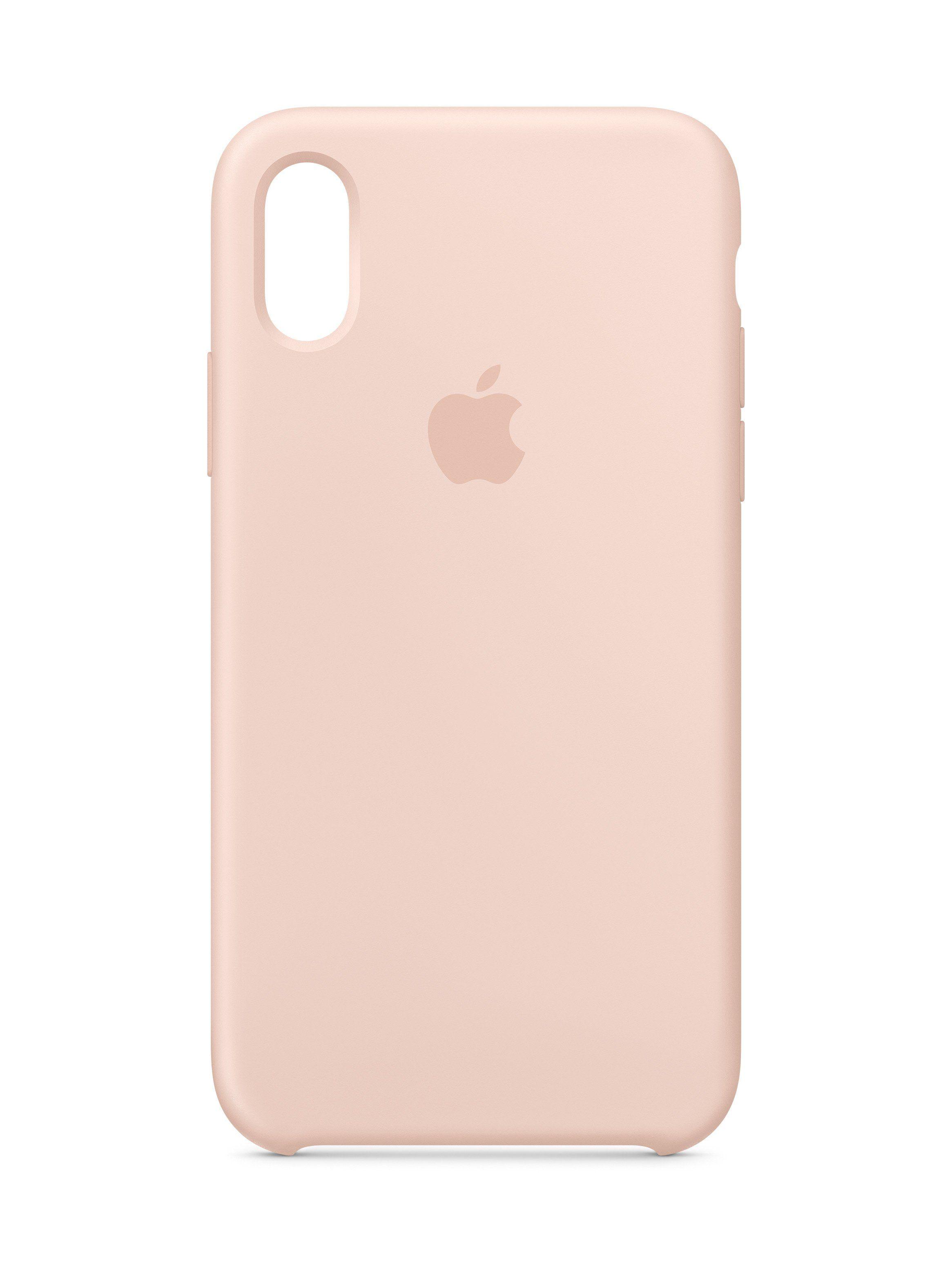 Carcasa Apple Silicone para iPhone XS Rosada-0