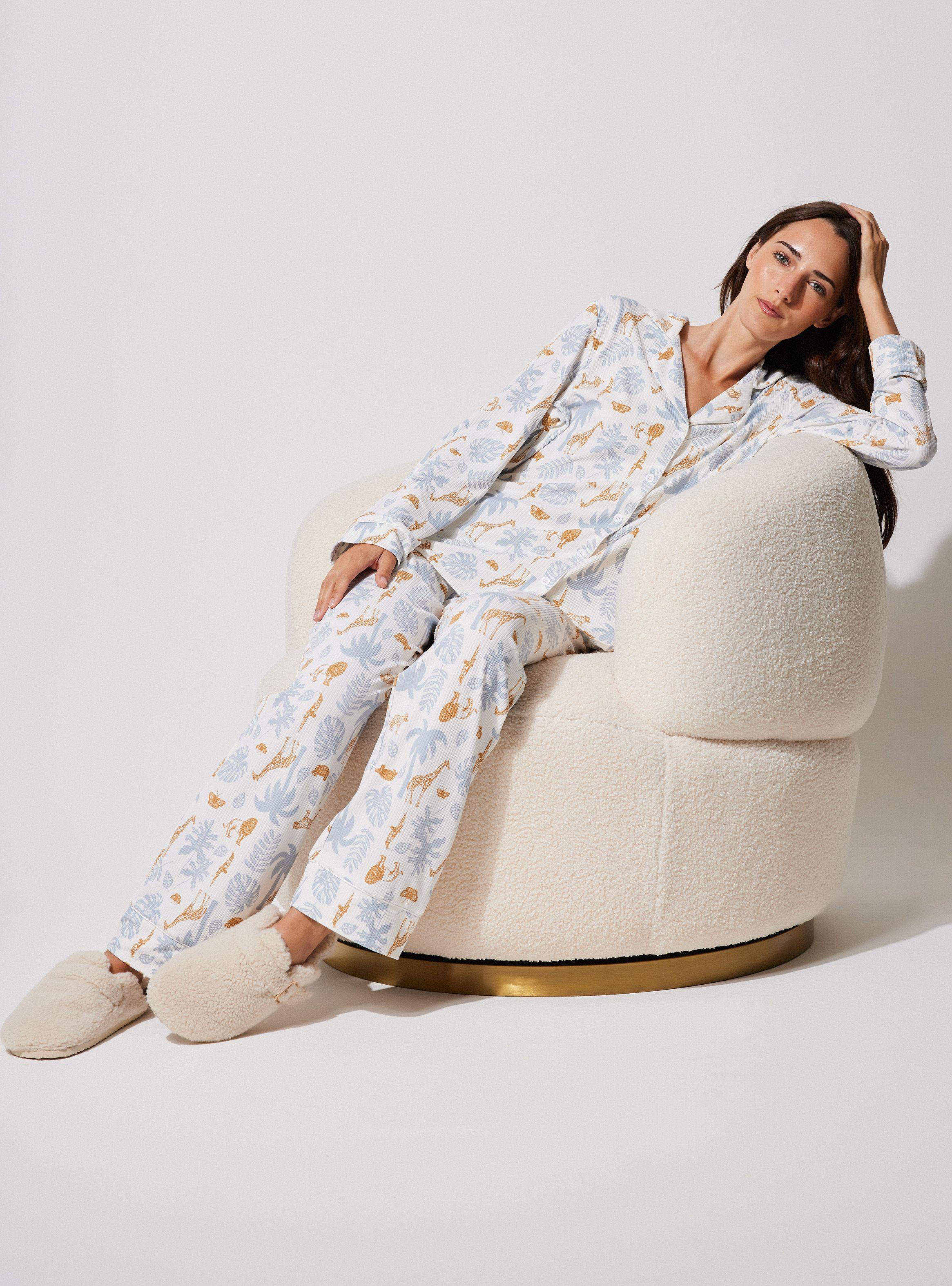 Pijama Camisero Full Print Tela Rib-4