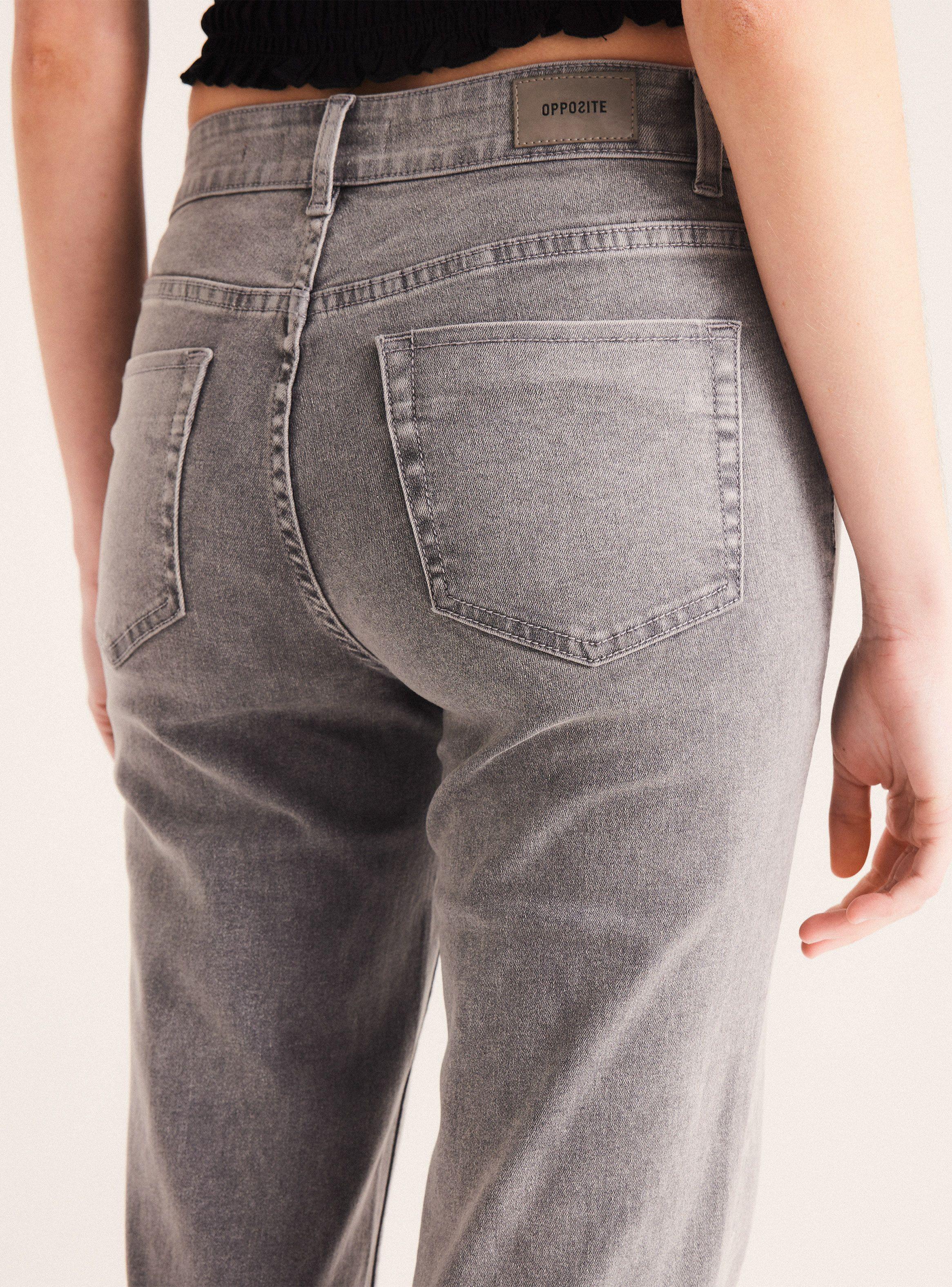 Jeans Bolsillos Delantero Tapeta Tiro Bajo-3