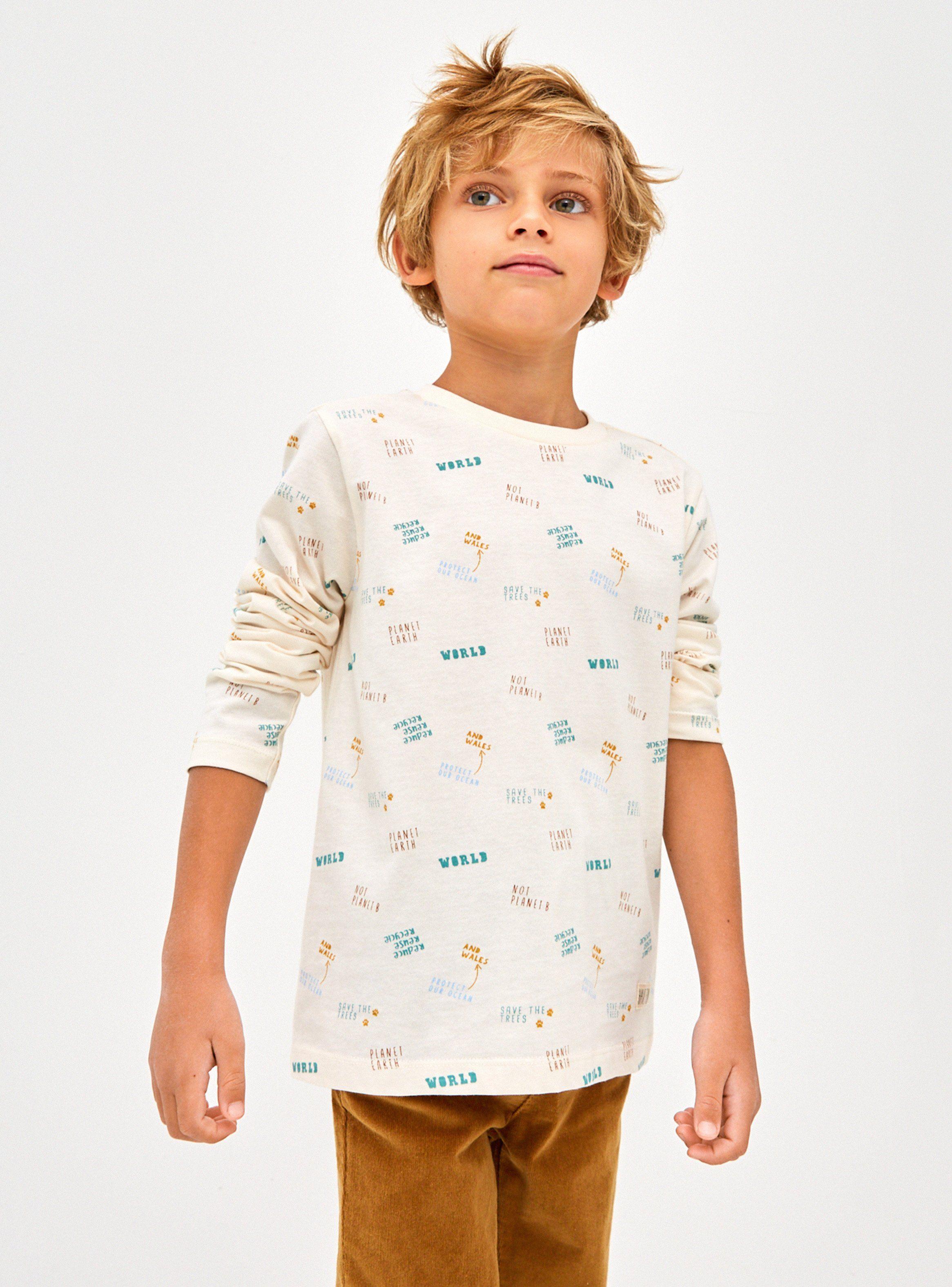 Polera Manga Larga Full Print Comic Niño-0