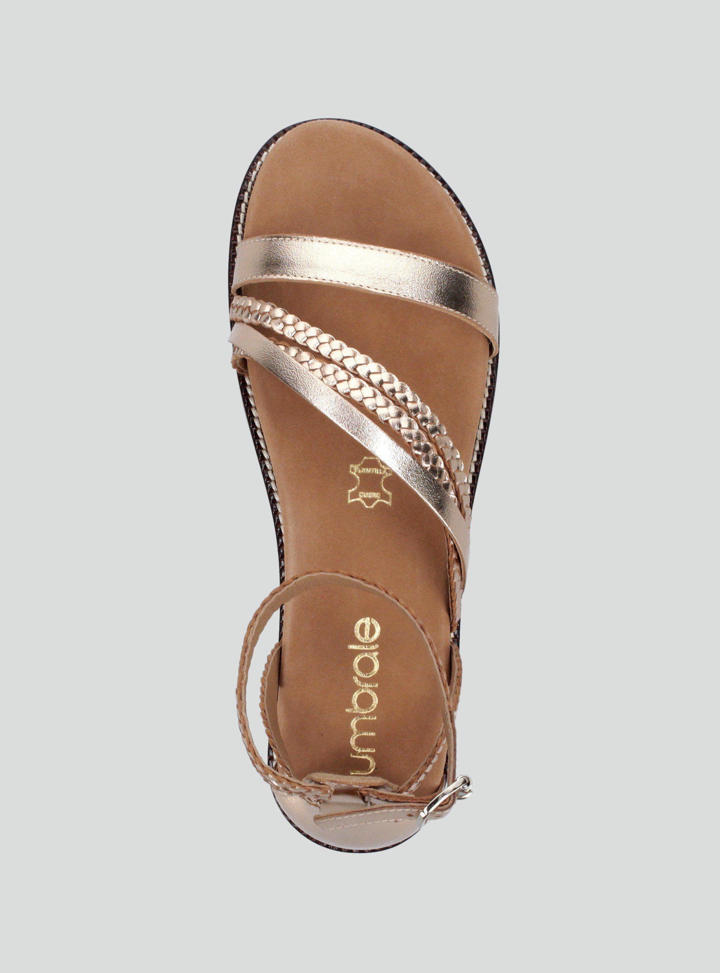 Sandalia Look Gladiadora Cuero Mujer-3