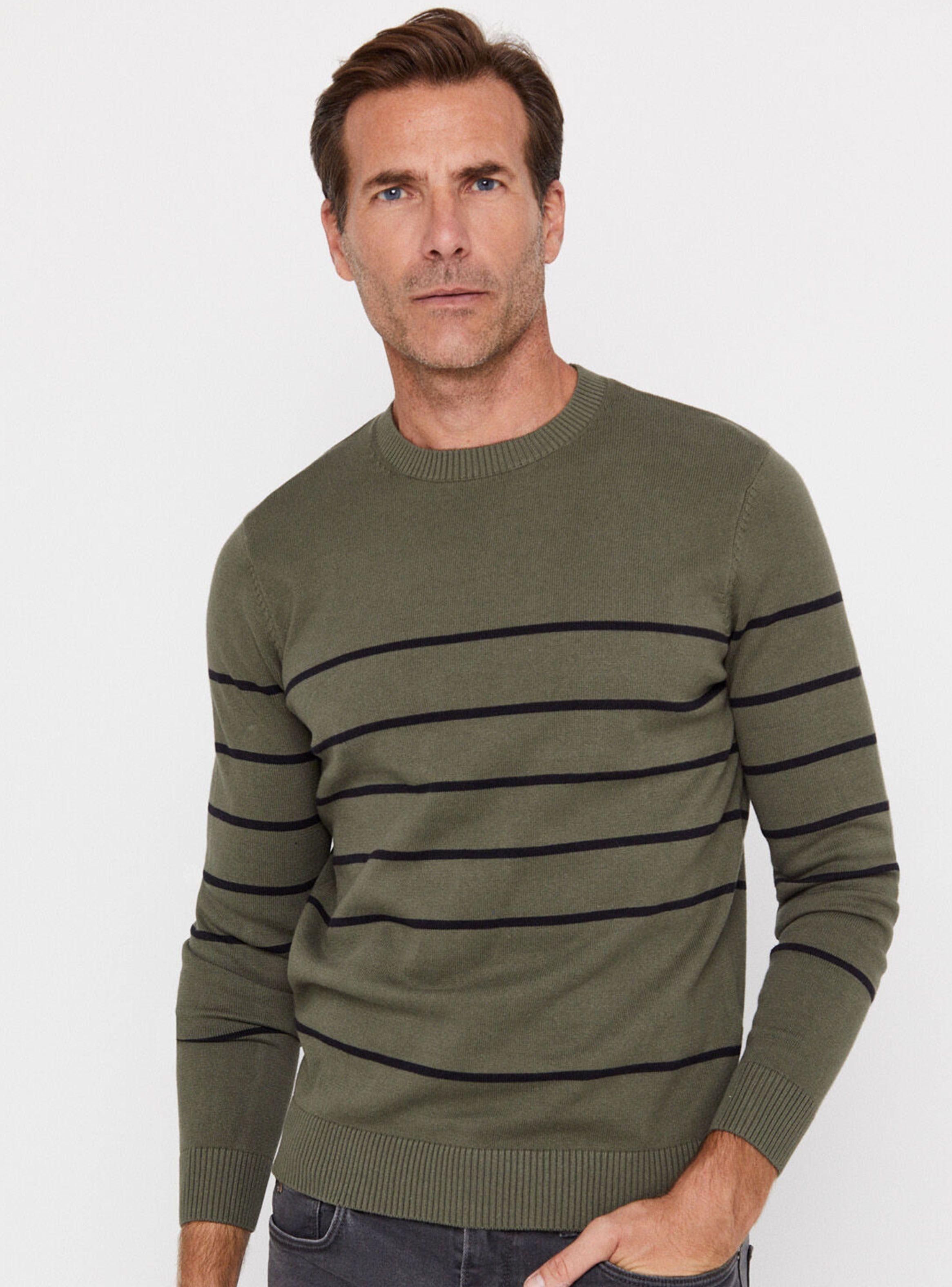 Sweater Cuello Caja Rayas-0