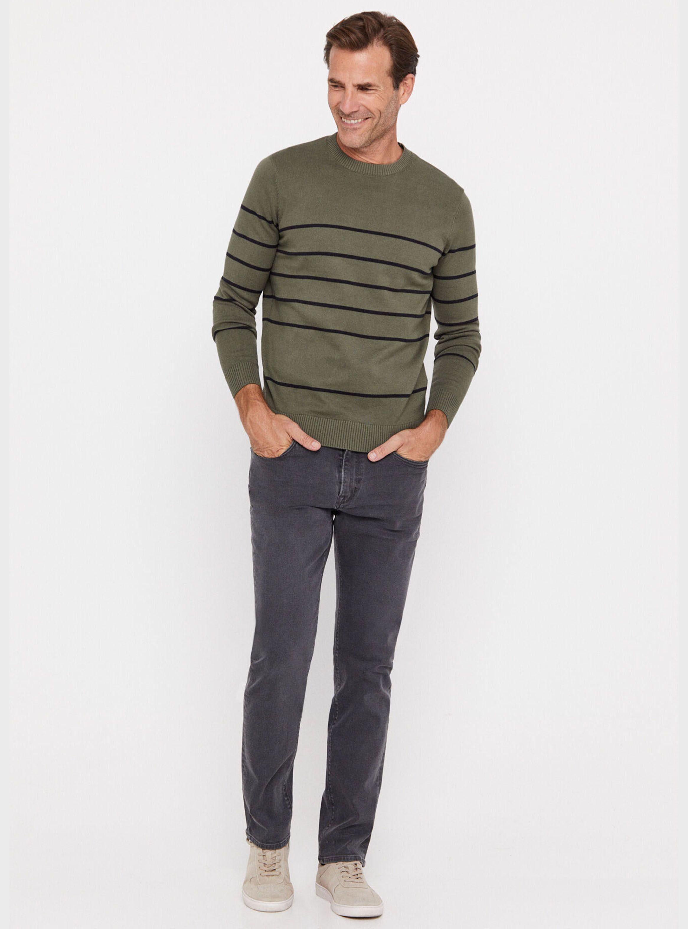 Sweater Cuello Caja Rayas-3