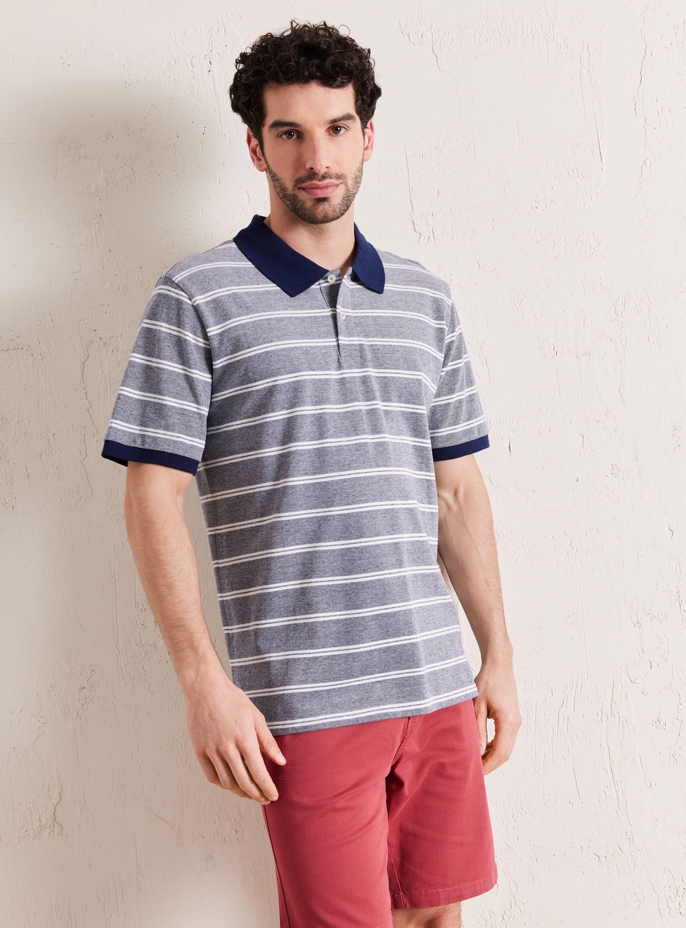 Polera Piqué Bloques Doble Hilo-0
