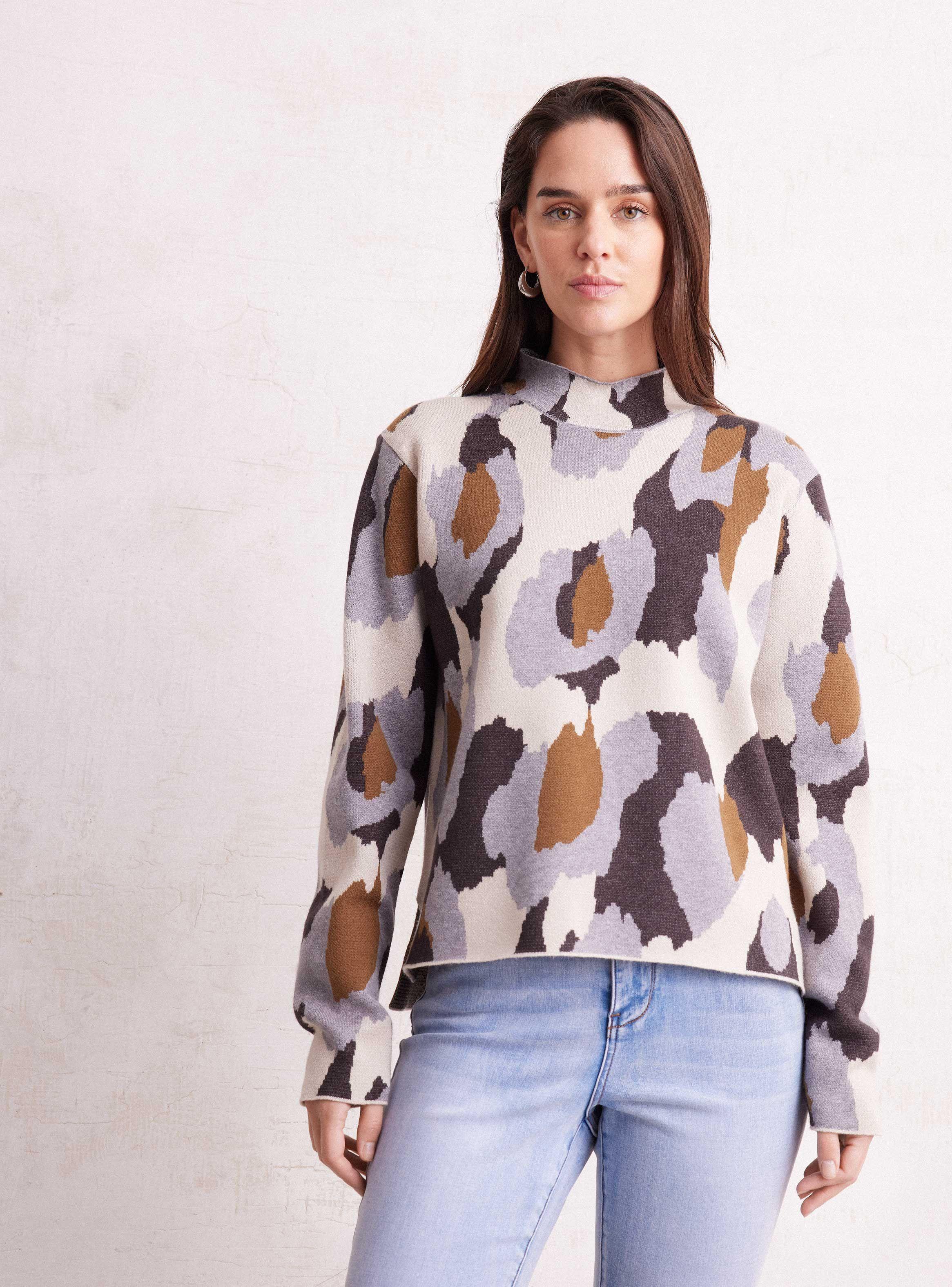 Sweater Cuello Alto Jacquard-0