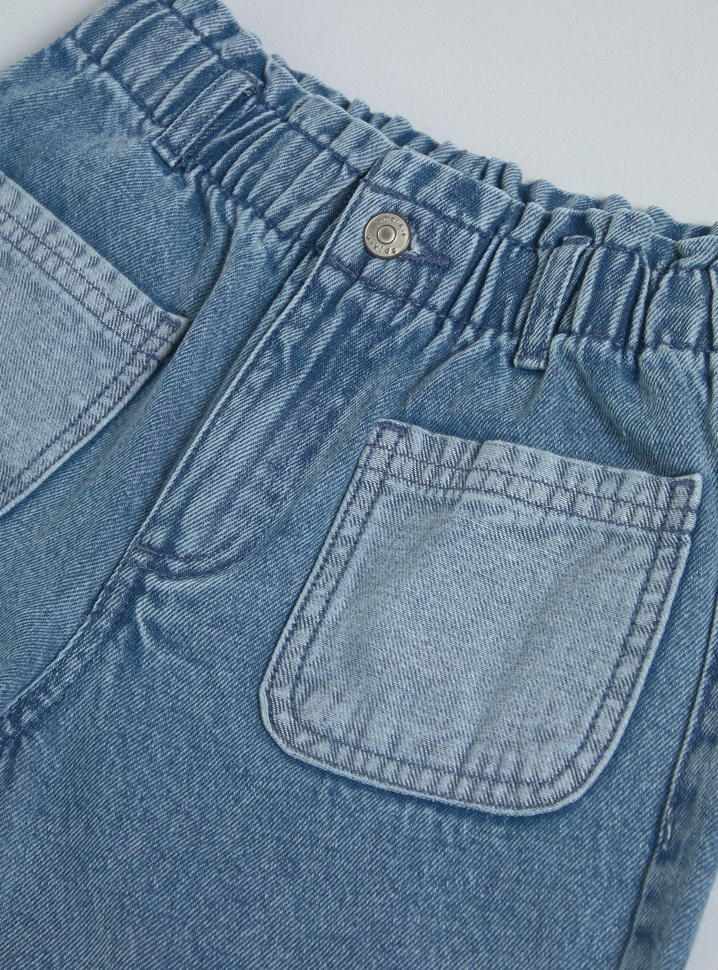 Jeans Mom Fit Baggy con Bolsillos Contraste-3