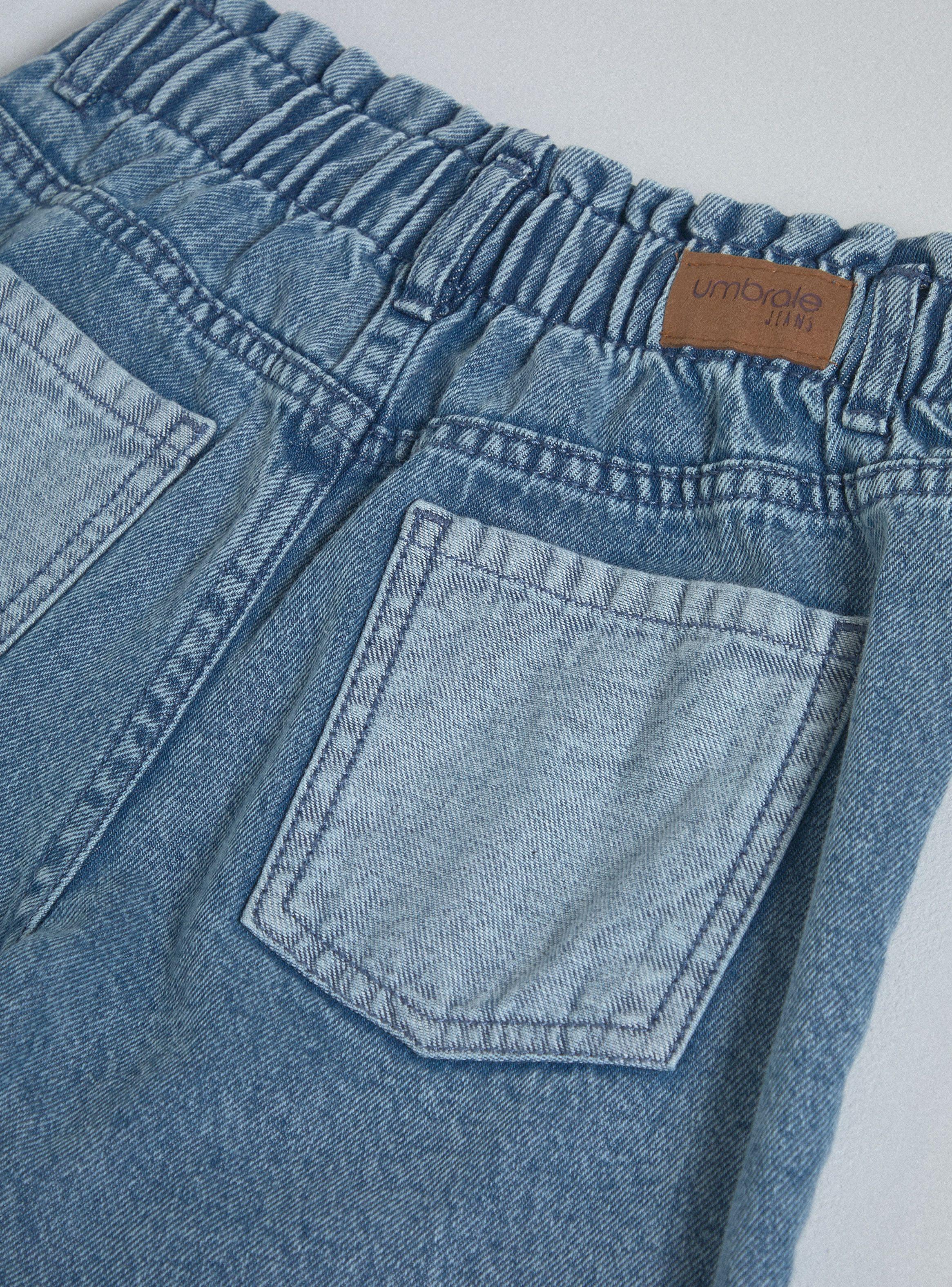 Jeans Mom Fit Baggy con Bolsillos Contraste-4