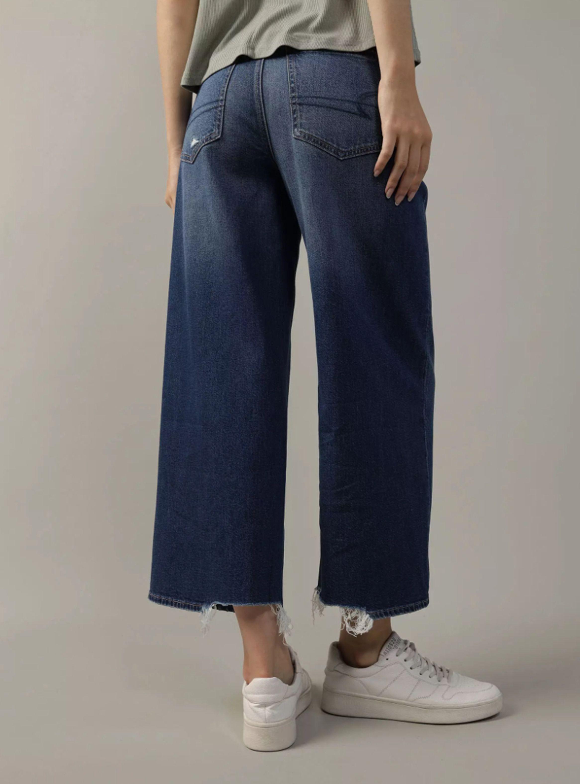 Jeans Super High Wide Leg con Rasgados-1