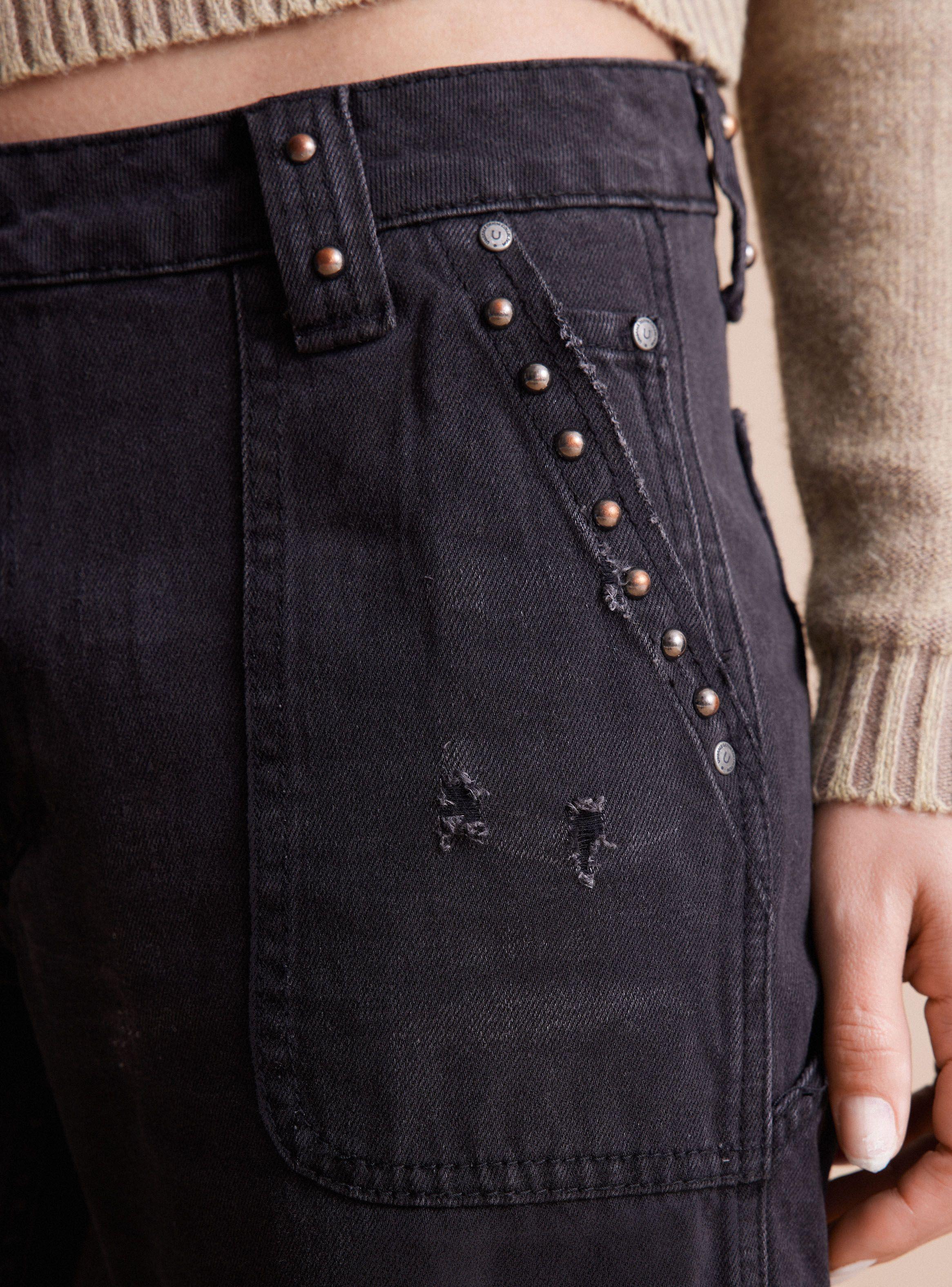 Jeans con Cortes Aplicación de Tachas-2