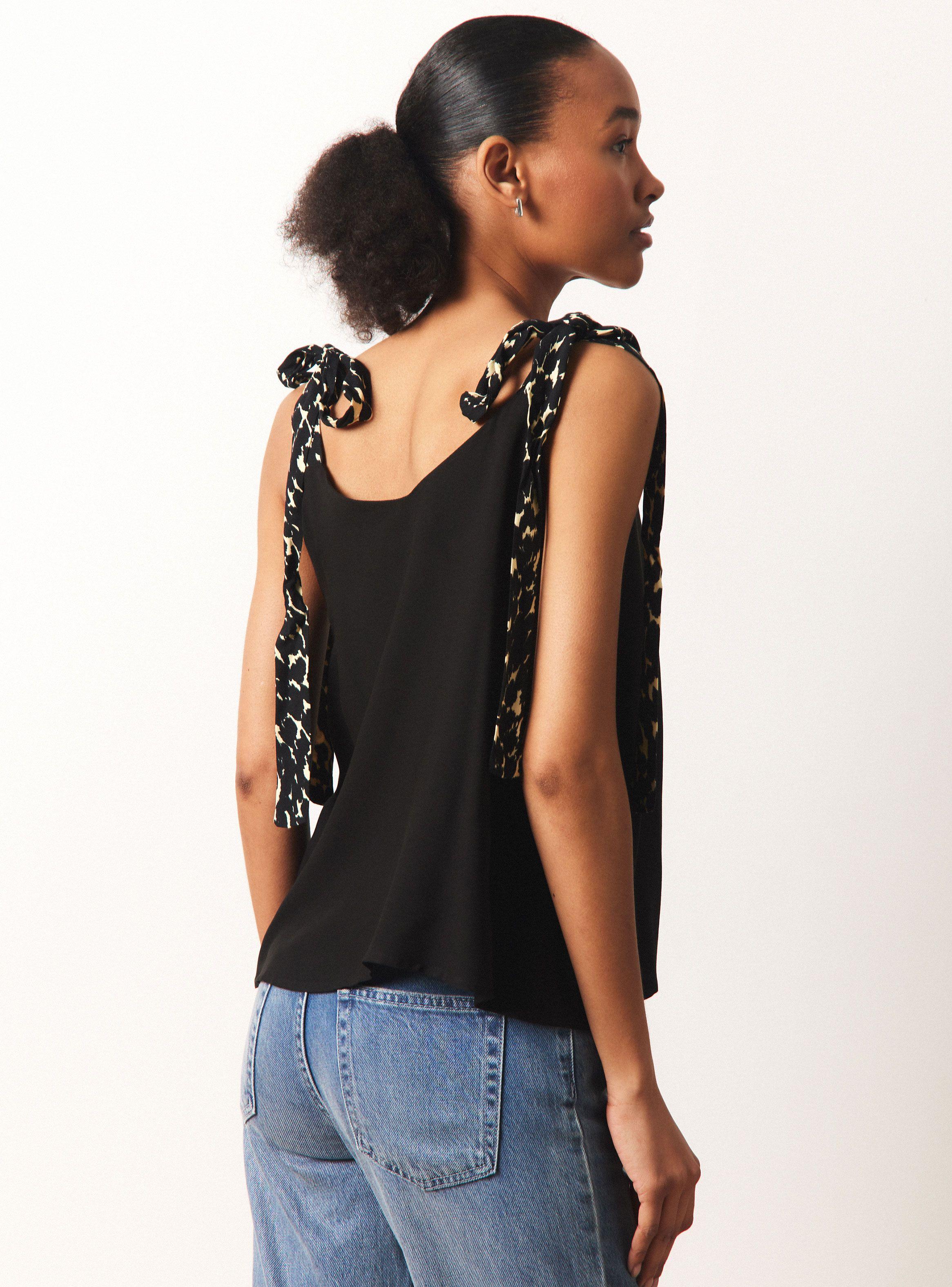 Blusa Doble Capa con Lazo en Tirantes-1