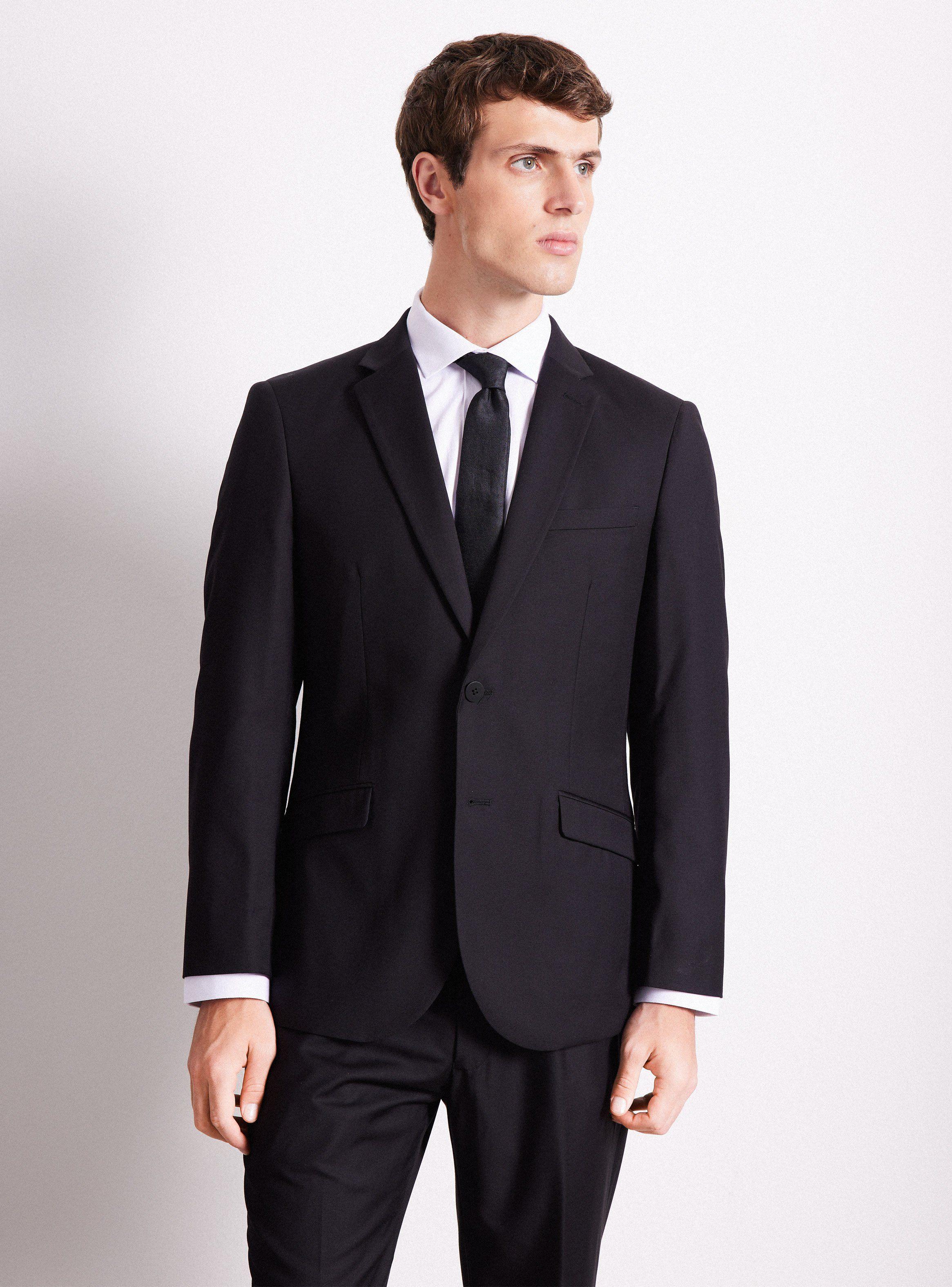 Traje Recto Slim Fit Liso Dark-0