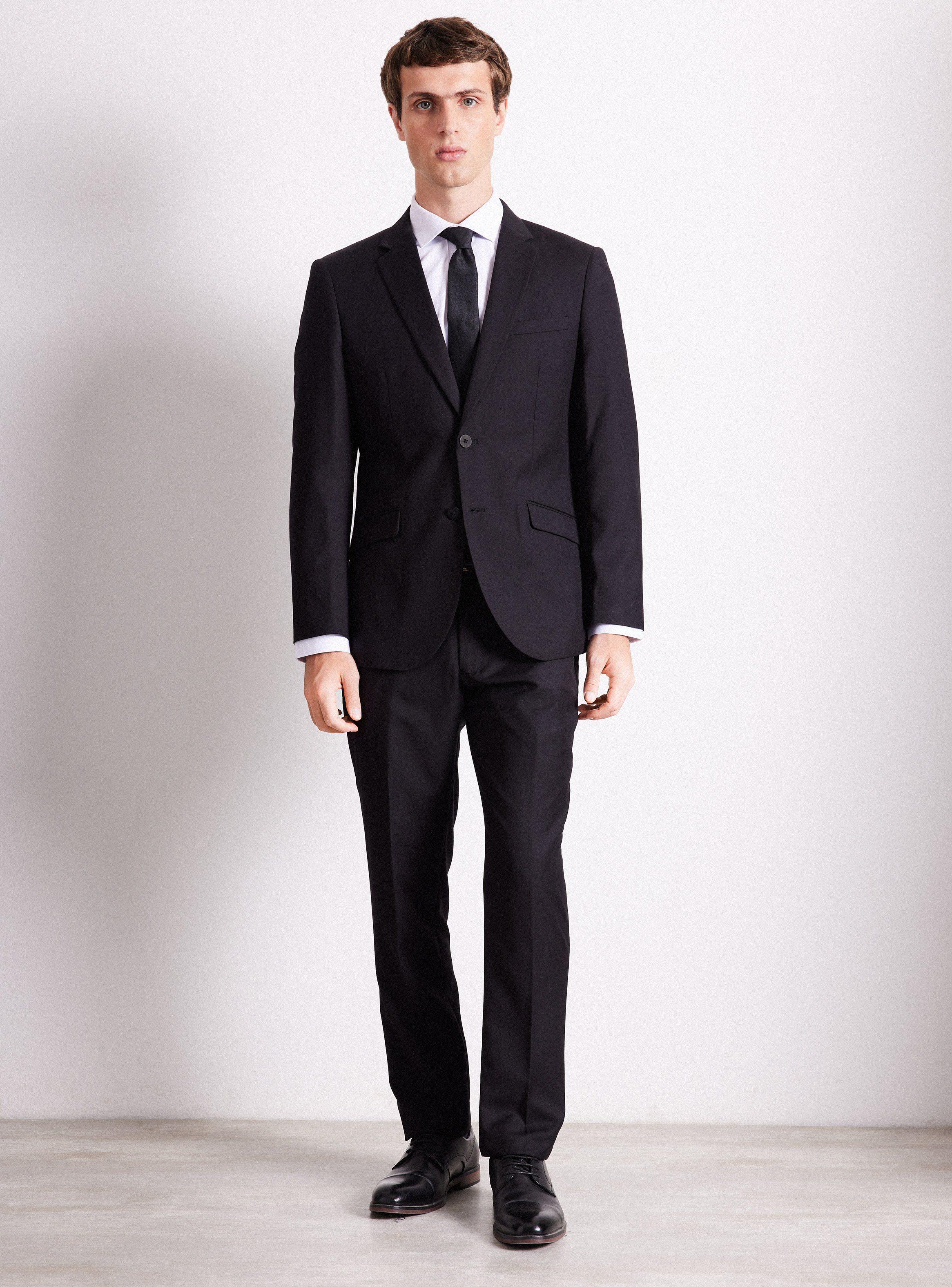 Traje Recto Slim Fit Liso Dark-4