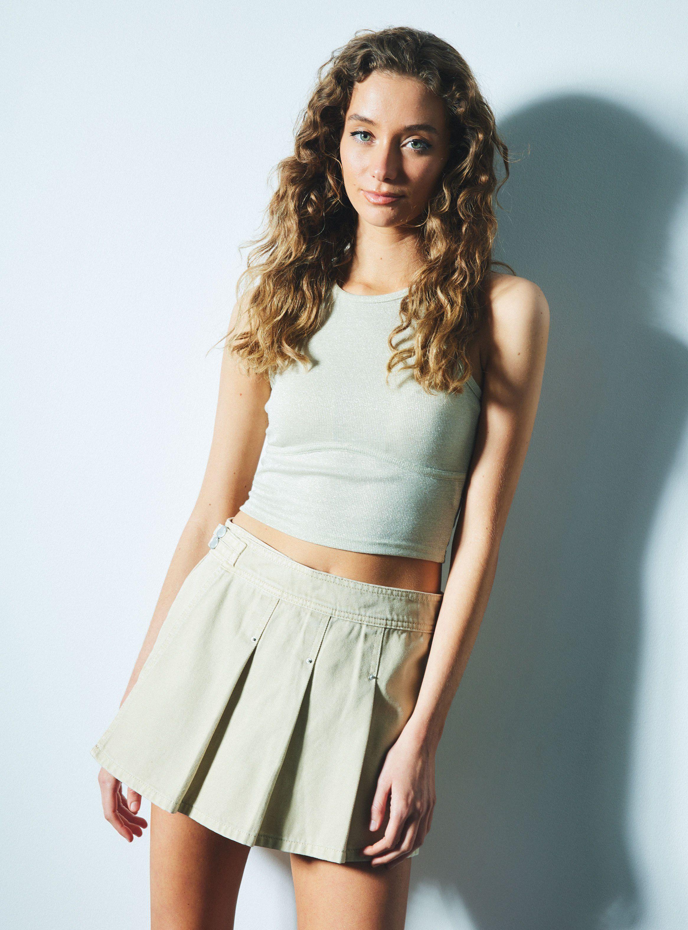 Falda Skort Plisada-0